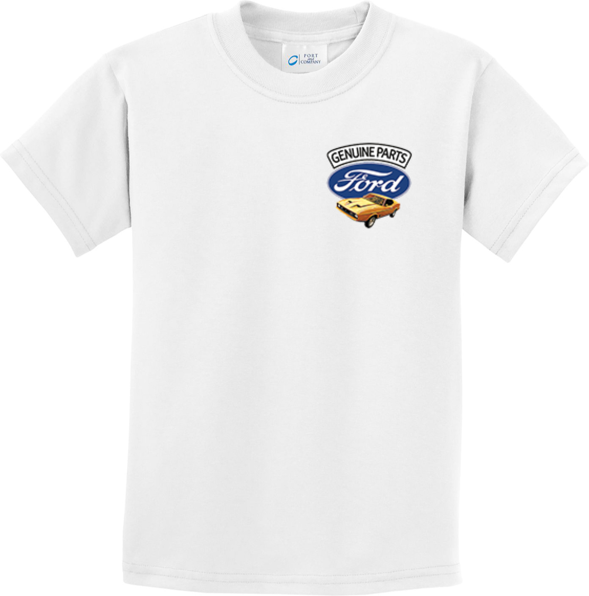 Kids Ford Mustang T-shirt Genuine Parts Pocket Print - Picture 22 of 23