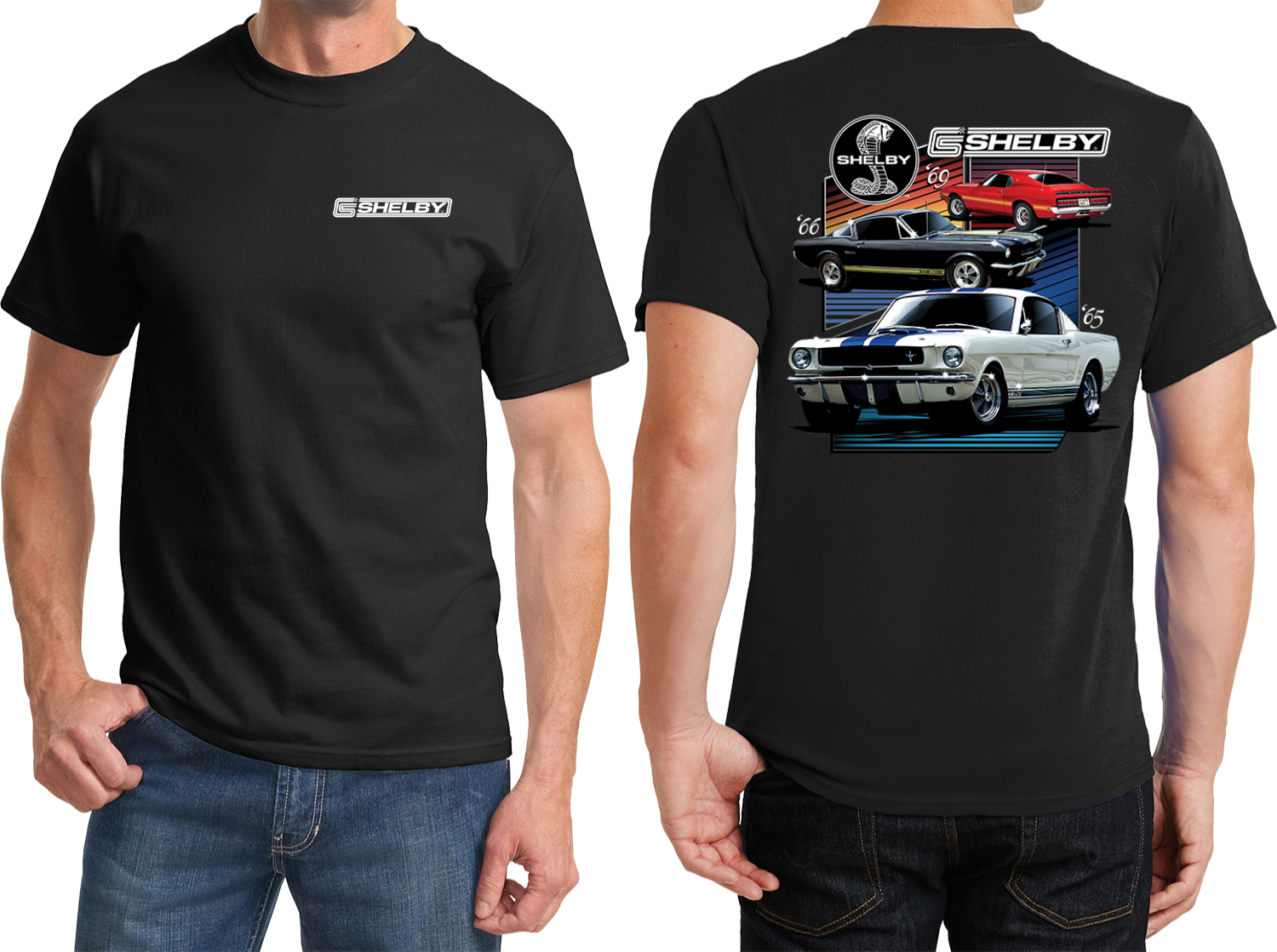 Ford Mustang T-shirt Various Shelby Front and Back