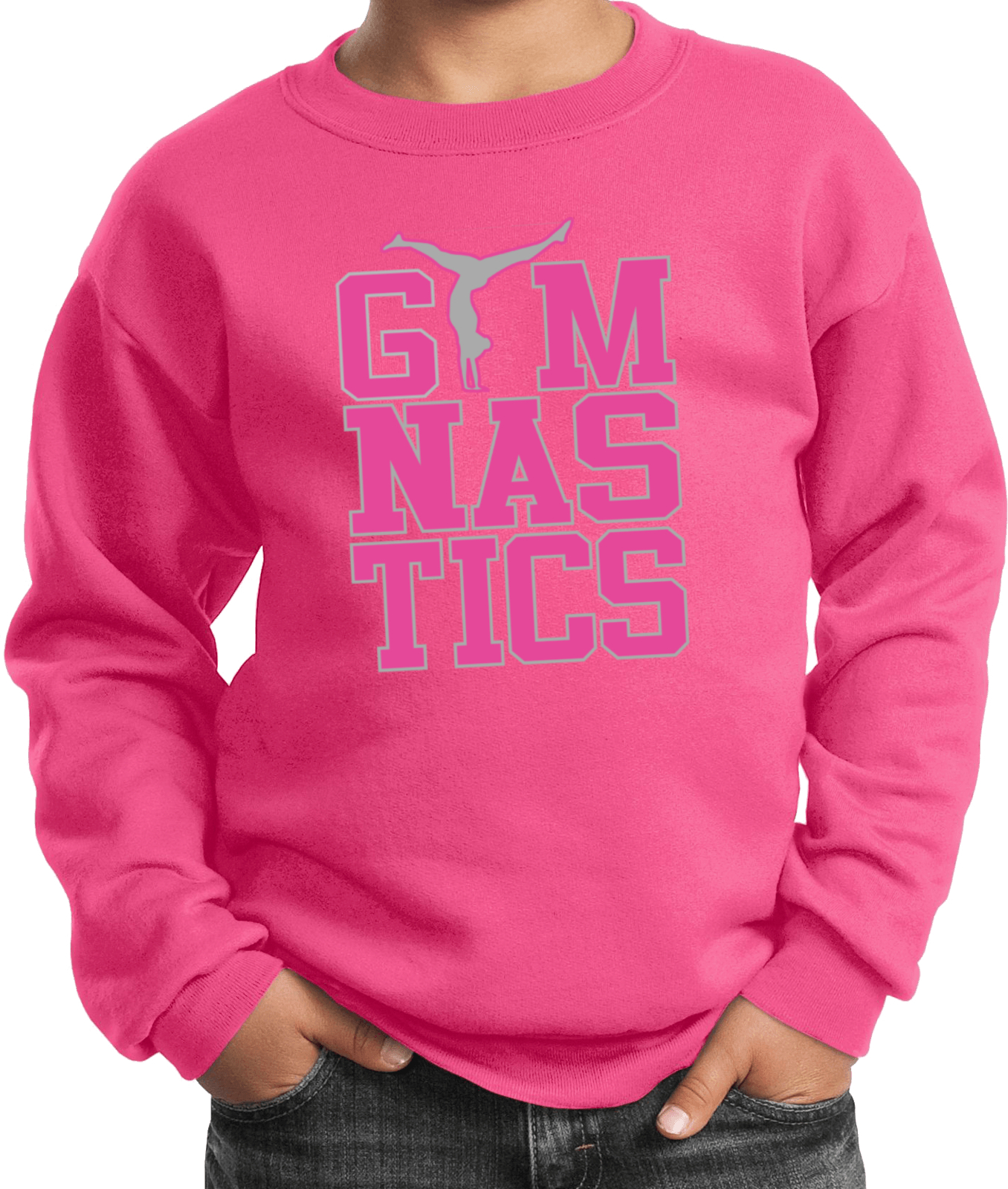 Gymnastics Text Kids Sweatshirt - Picture 14 of 22