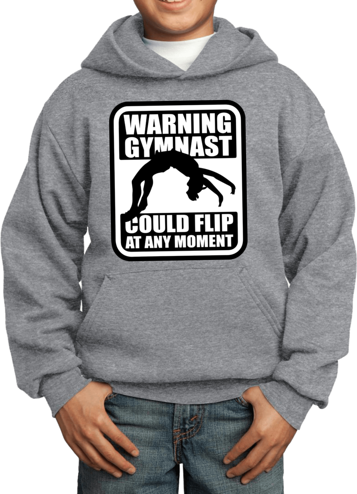 Kids Gymnastics Hoodie Warning Gymnast - Picture 3 of 24