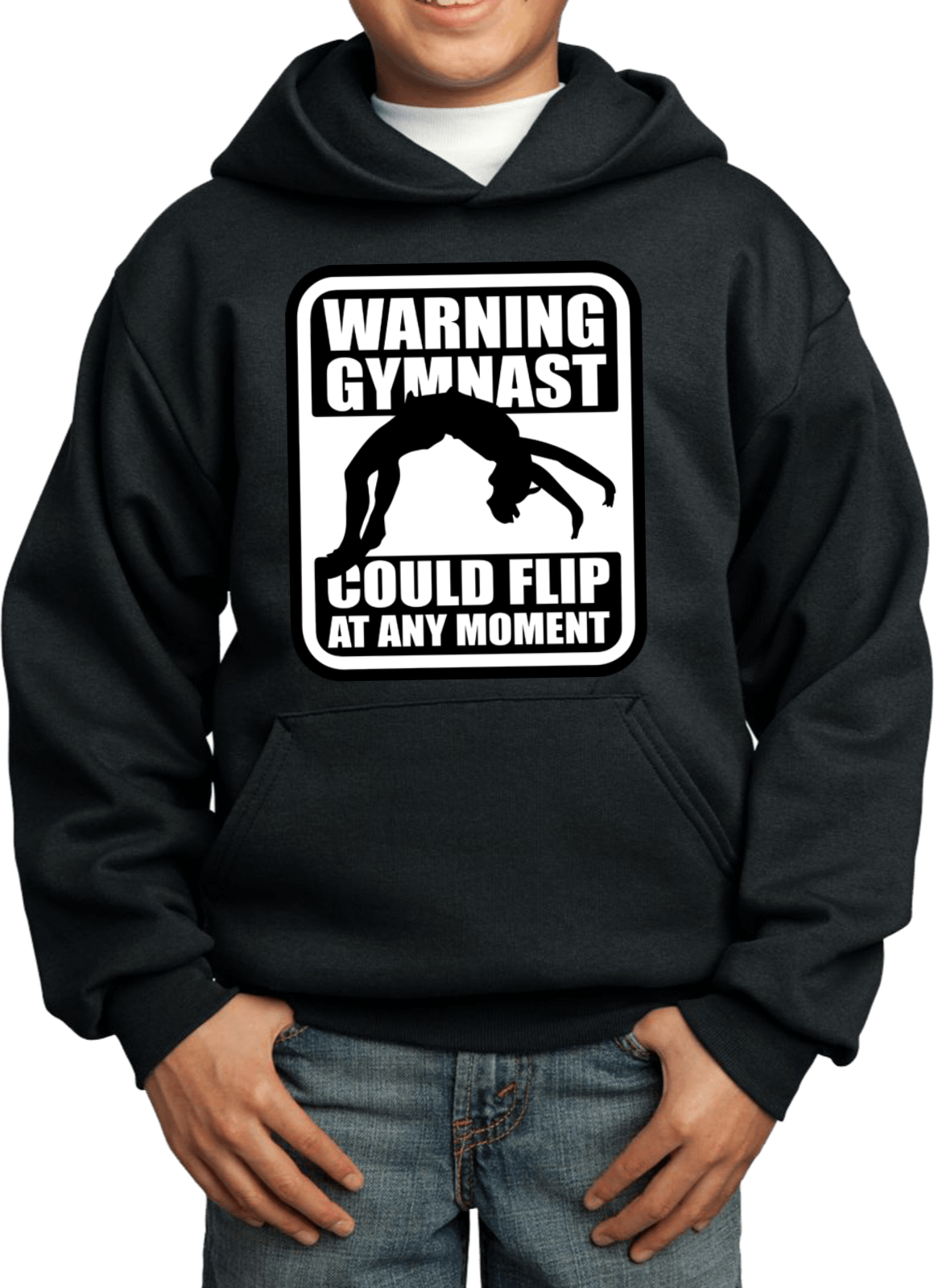 Kids Gymnastics Hoodie Warning Gymnast - Picture 4 of 24