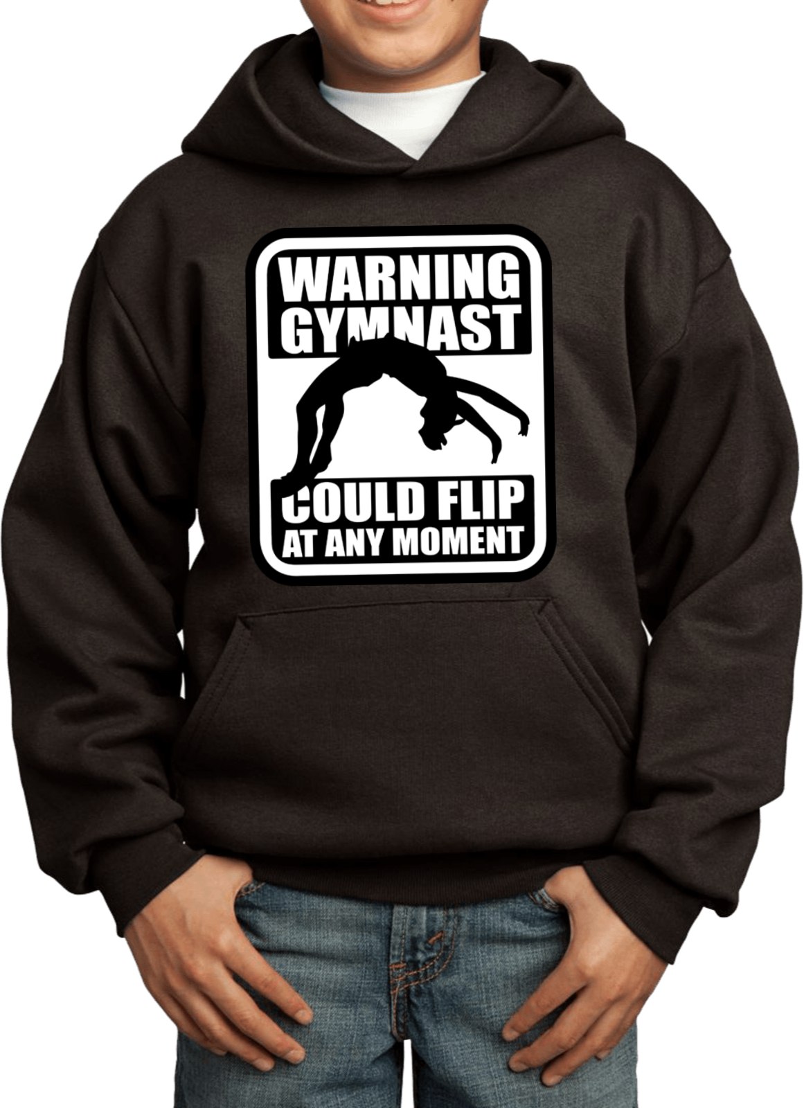Kids Gymnastics Hoodie Warning Gymnast - Picture 6 of 24