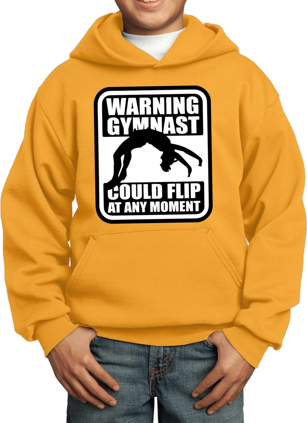 Kids Gymnastics Hoodie Warning Gymnast - Picture 8 of 24