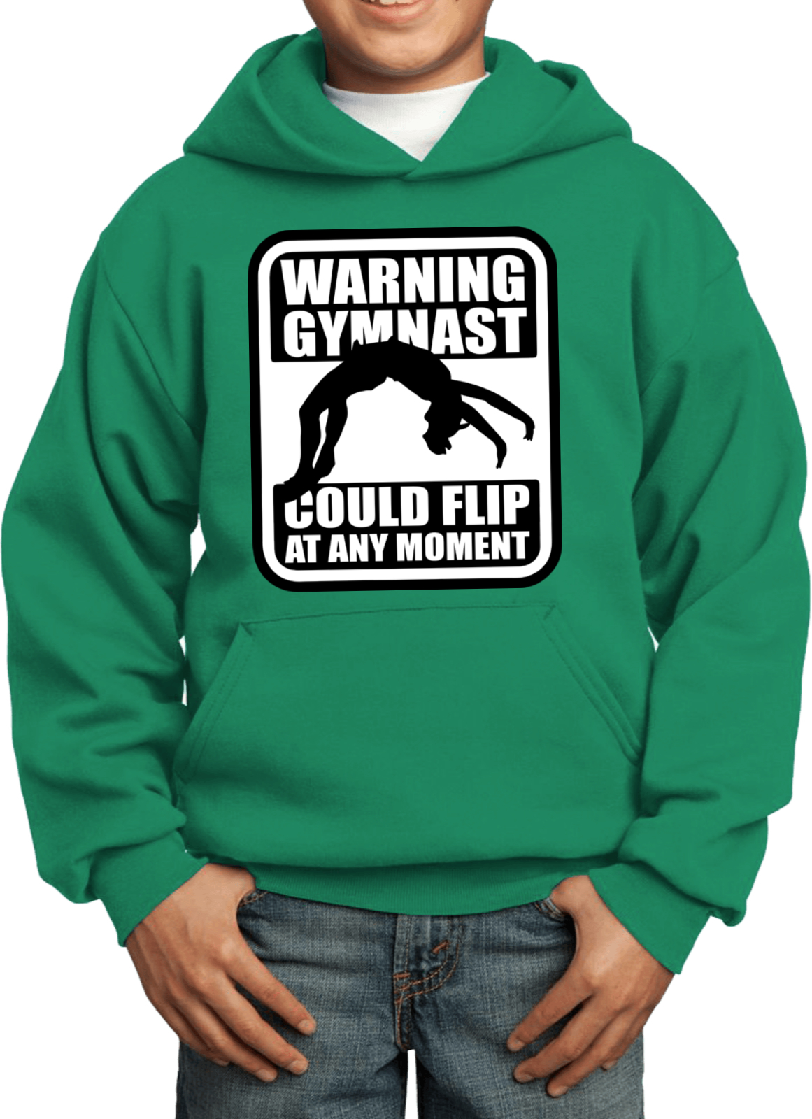 Kids Gymnastics Hoodie Warning Gymnast - Picture 9 of 24