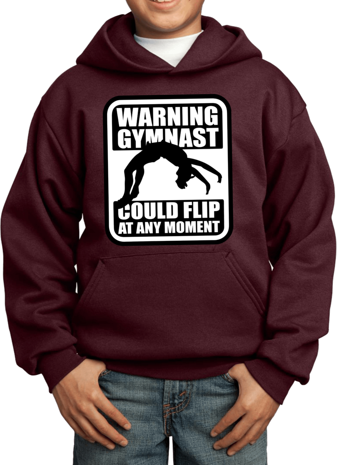 Kids Gymnastics Hoodie Warning Gymnast - Picture 11 of 24