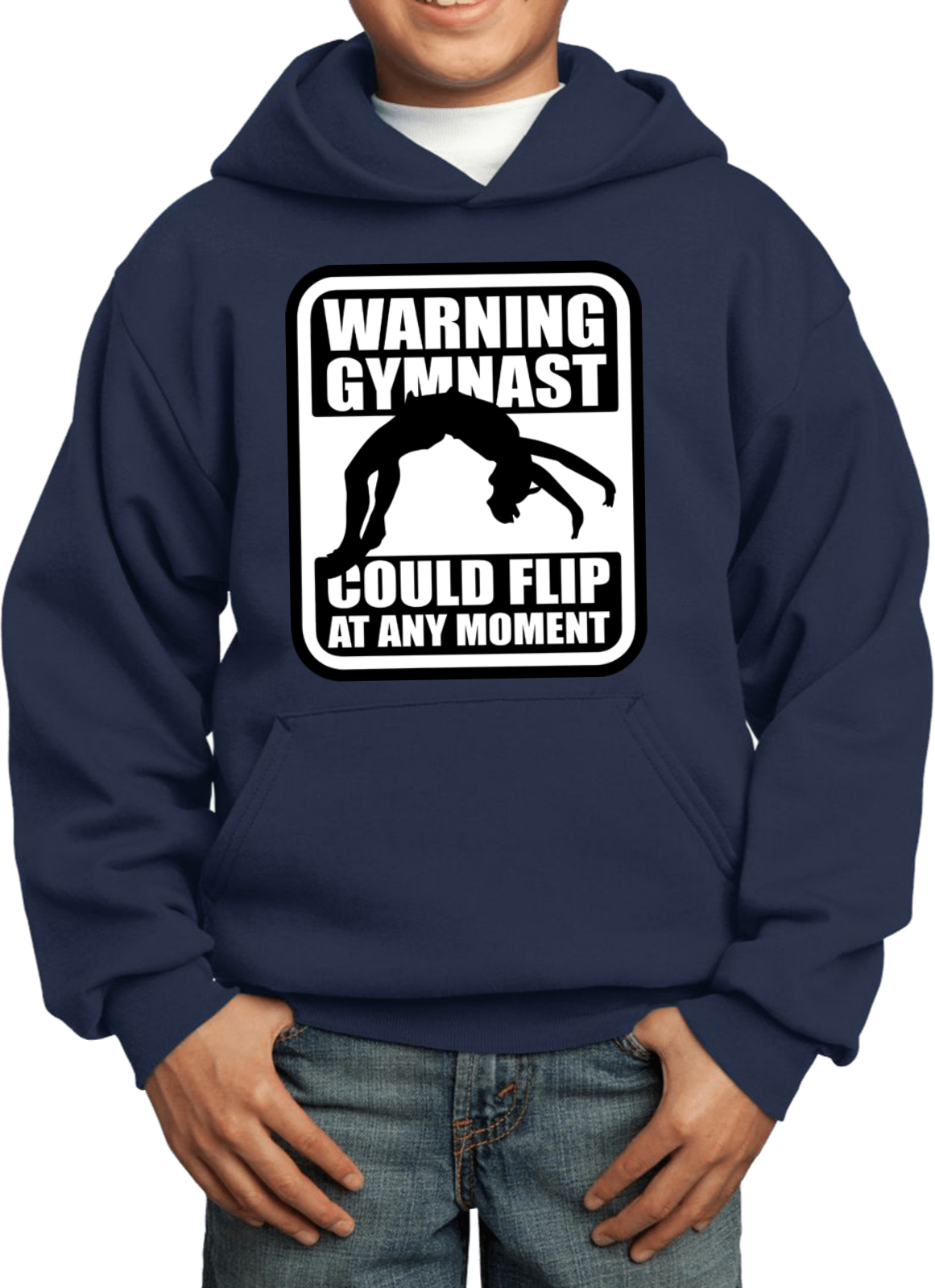 Kids Gymnastics Hoodie Warning Gymnast - Picture 12 of 24