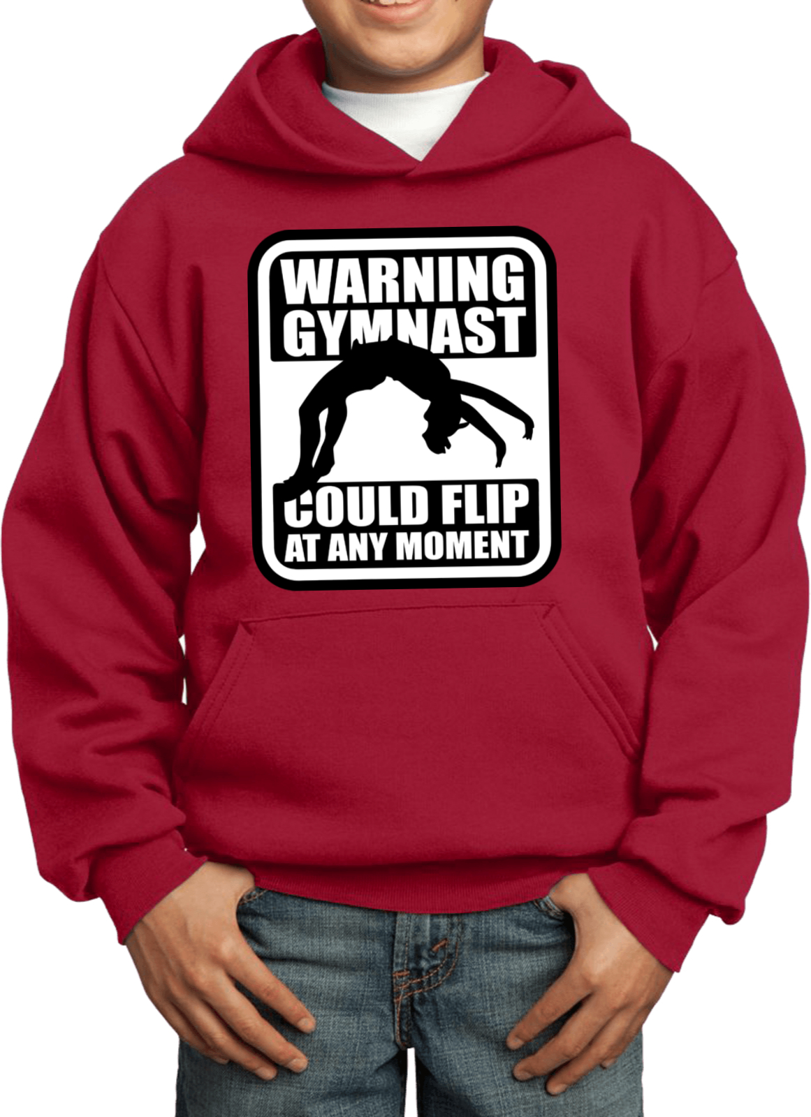 Kids Gymnastics Hoodie Warning Gymnast - Picture 21 of 24