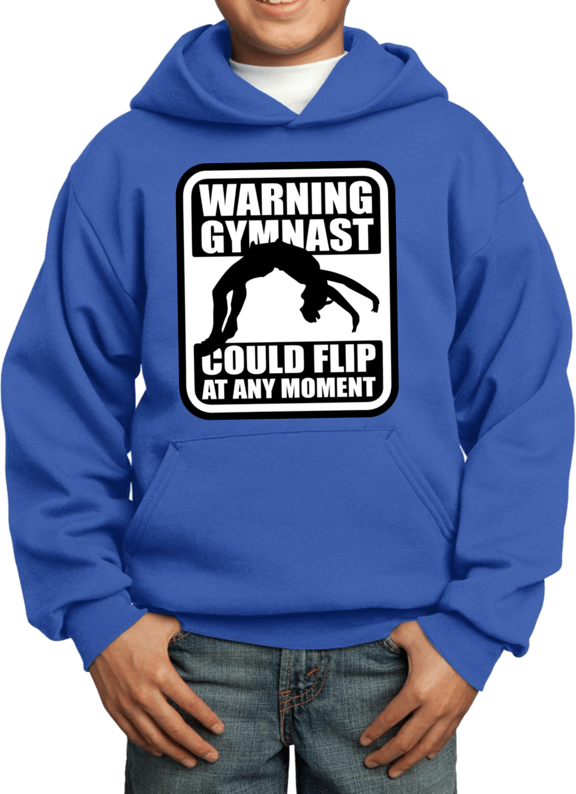 Kids Gymnastics Hoodie Warning Gymnast - Picture 22 of 24