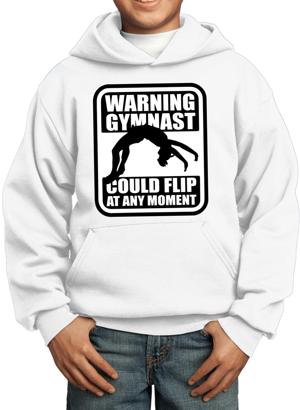Kids Gymnastics Hoodie Warning Gymnast - Picture 24 of 24