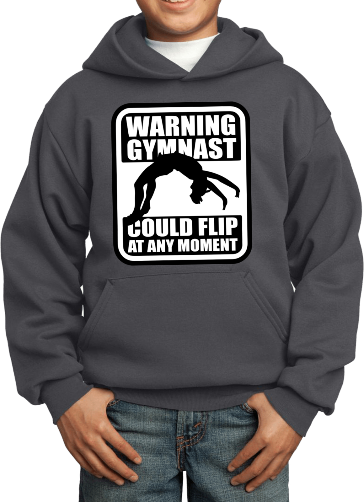 Kids Gymnastics Hoodie Warning Gymnast - Picture 5 of 24
