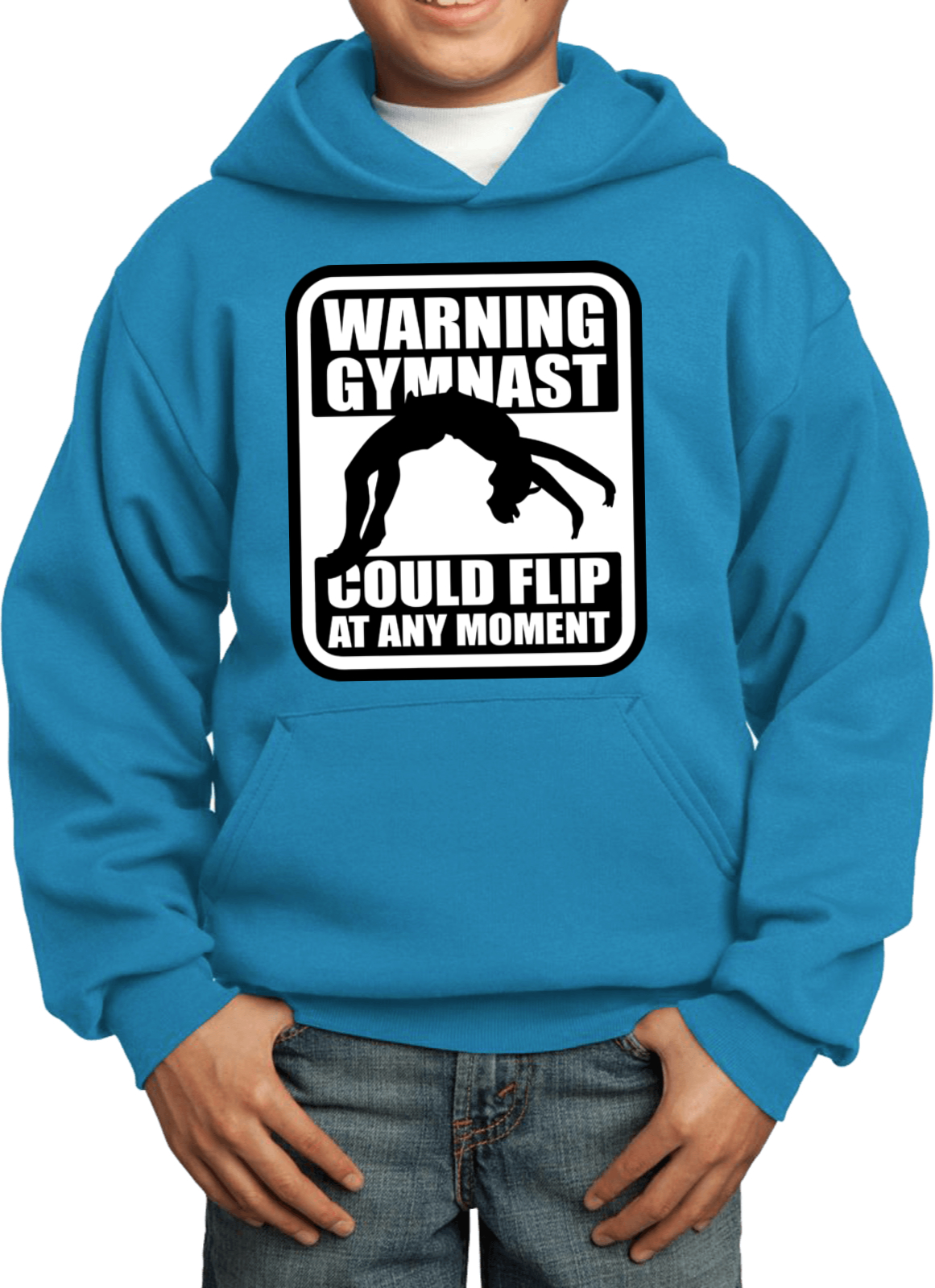 Kids Gymnastics Hoodie Warning Gymnast - Picture 13 of 24