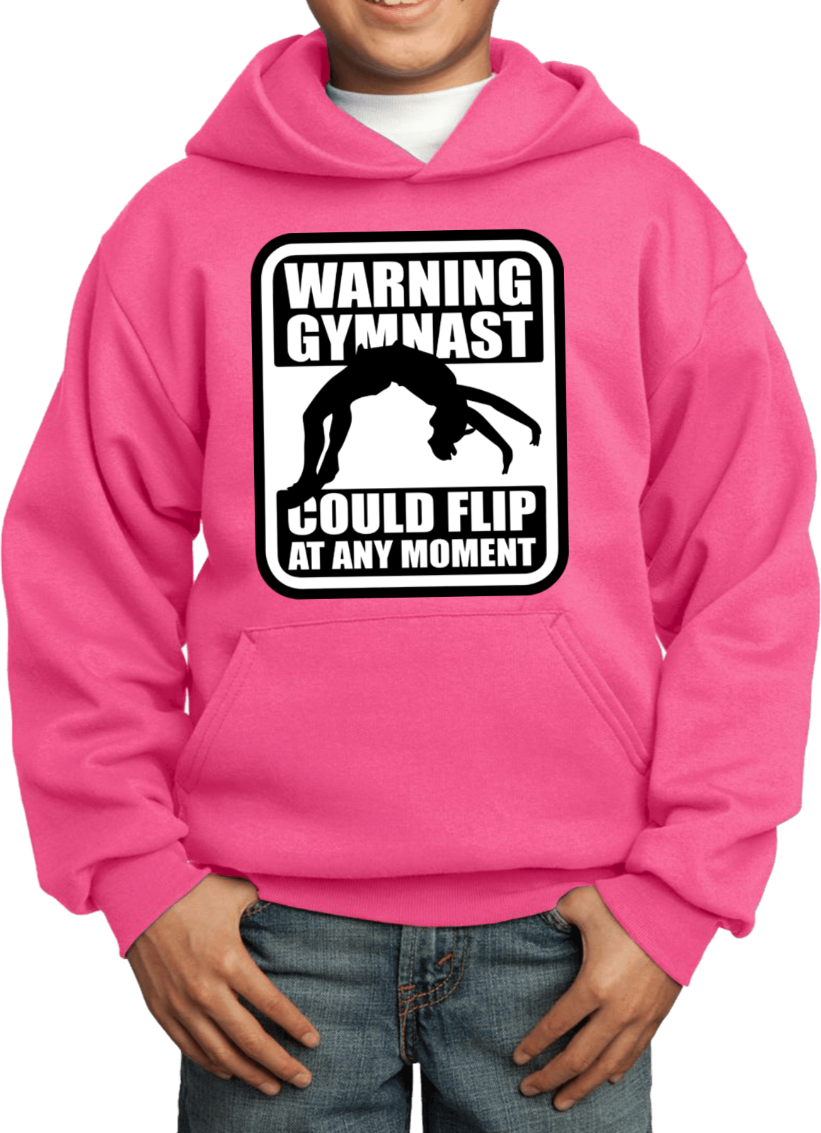 Kids Gymnastics Hoodie Warning Gymnast - Picture 16 of 24