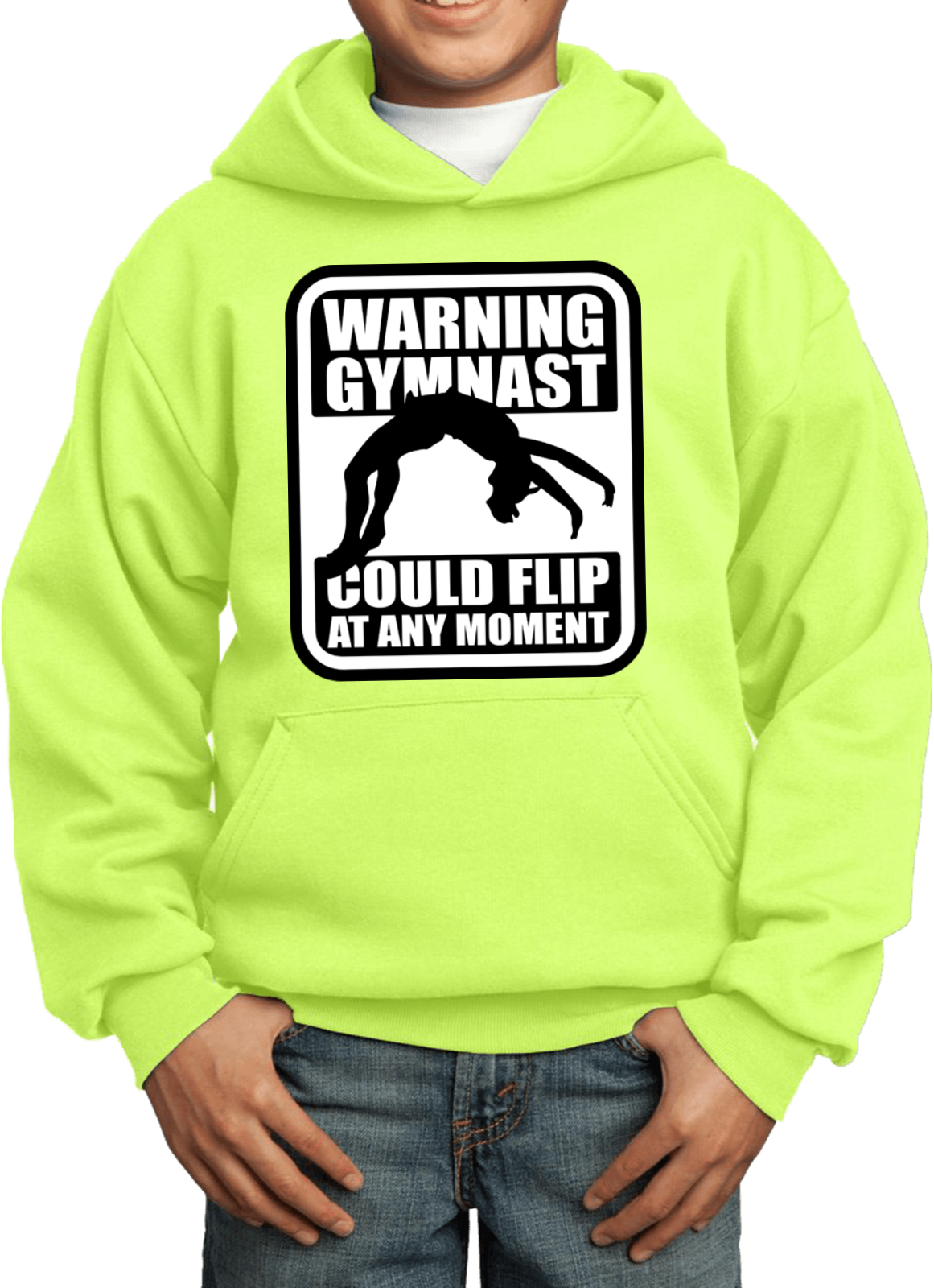 Kids Gymnastics Hoodie Warning Gymnast - Picture 17 of 24