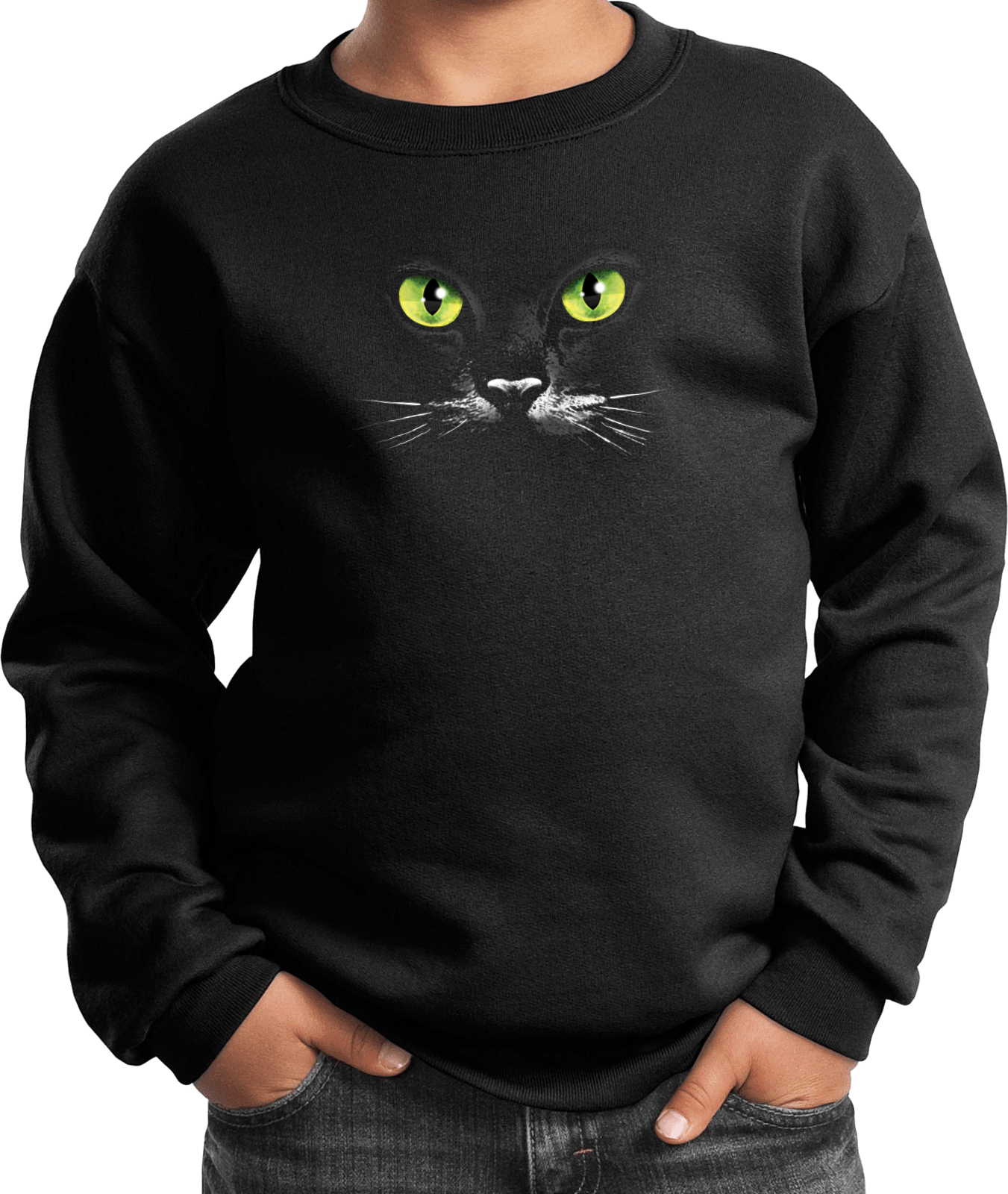 Kids Halloween Sweatshirt Black Cat - Picture 2 of 3