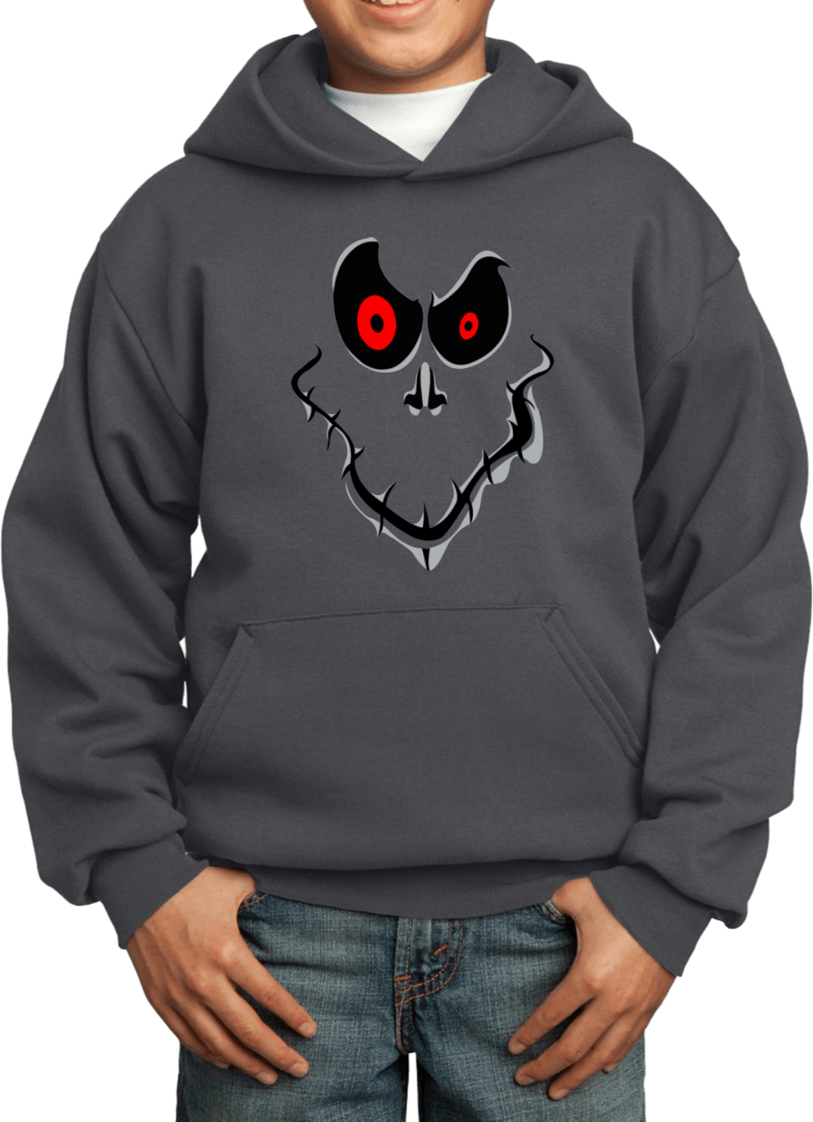Kids Halloween Hoodie Ghost Face - Picture 4 of 12