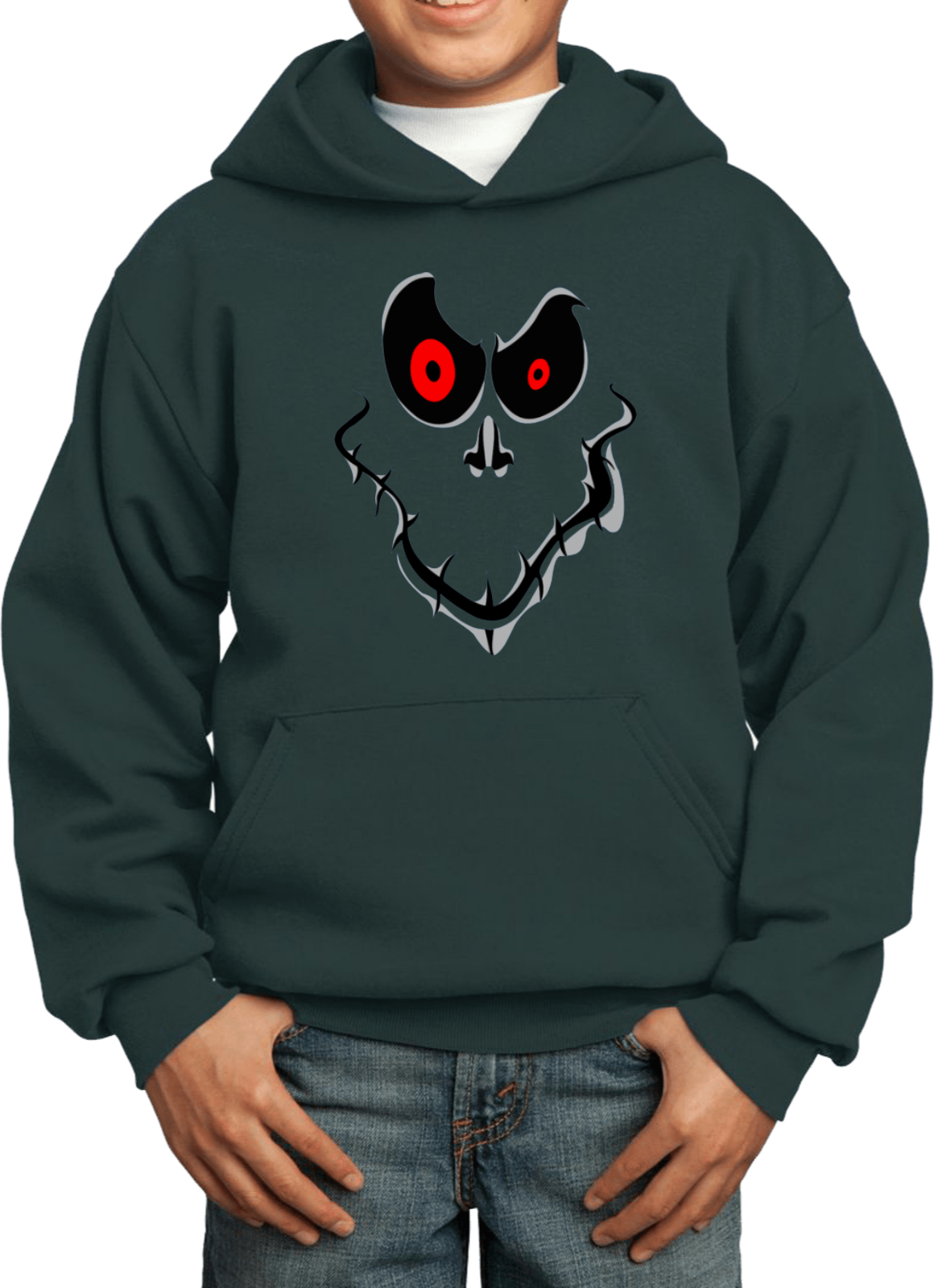 Kids Halloween Hoodie Ghost Face - Picture 5 of 12