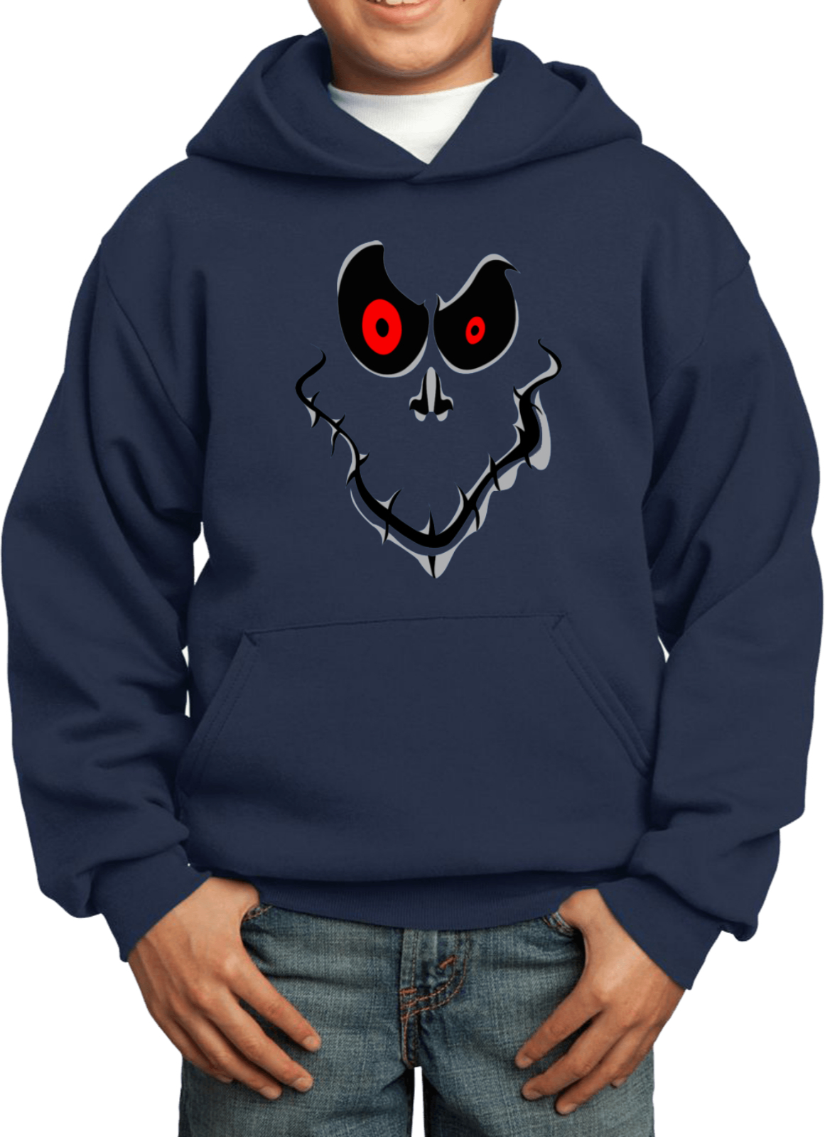 Kids Halloween Hoodie Ghost Face - Picture 6 of 12