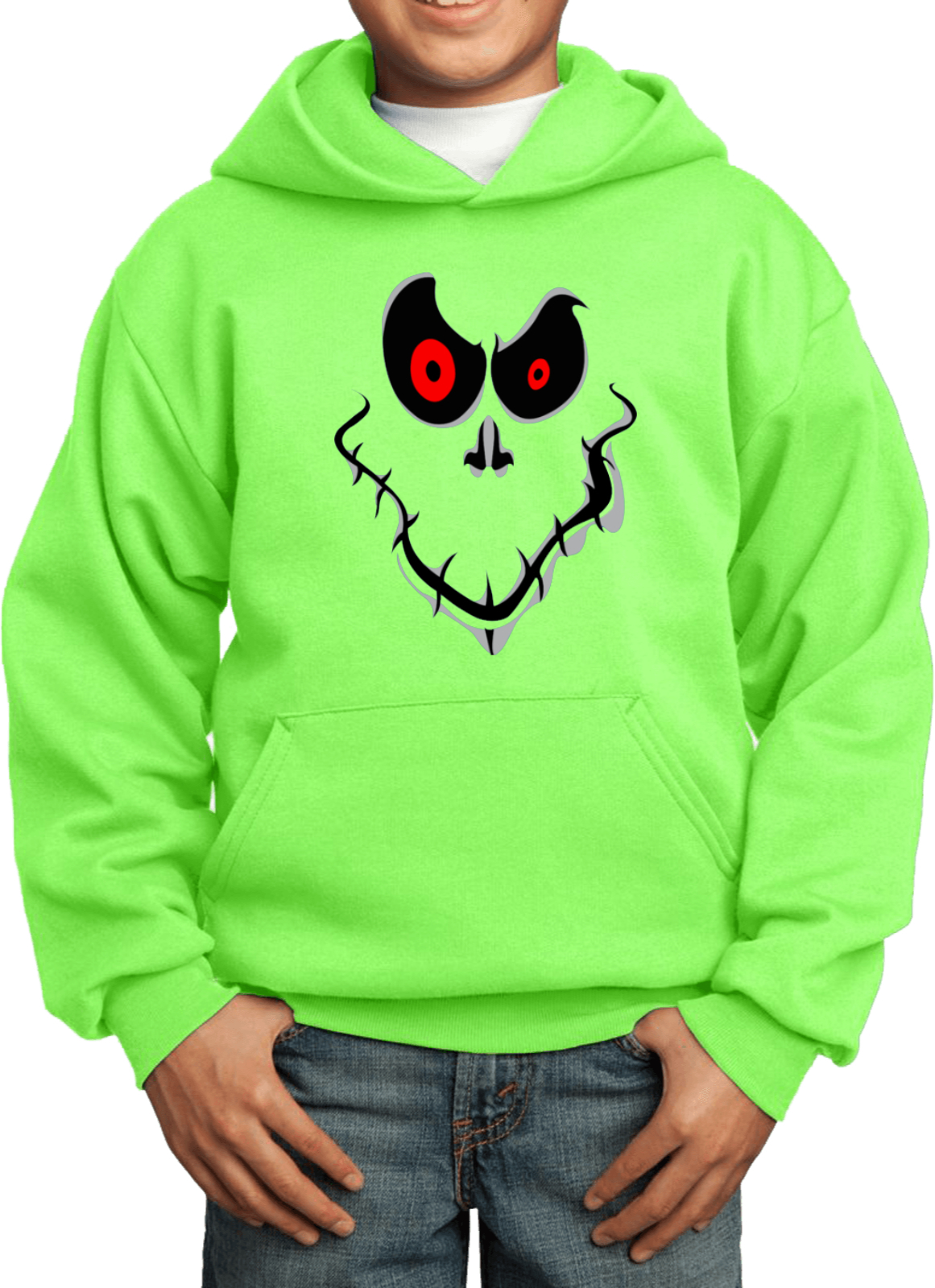 Kids Halloween Hoodie Ghost Face - Picture 7 of 12