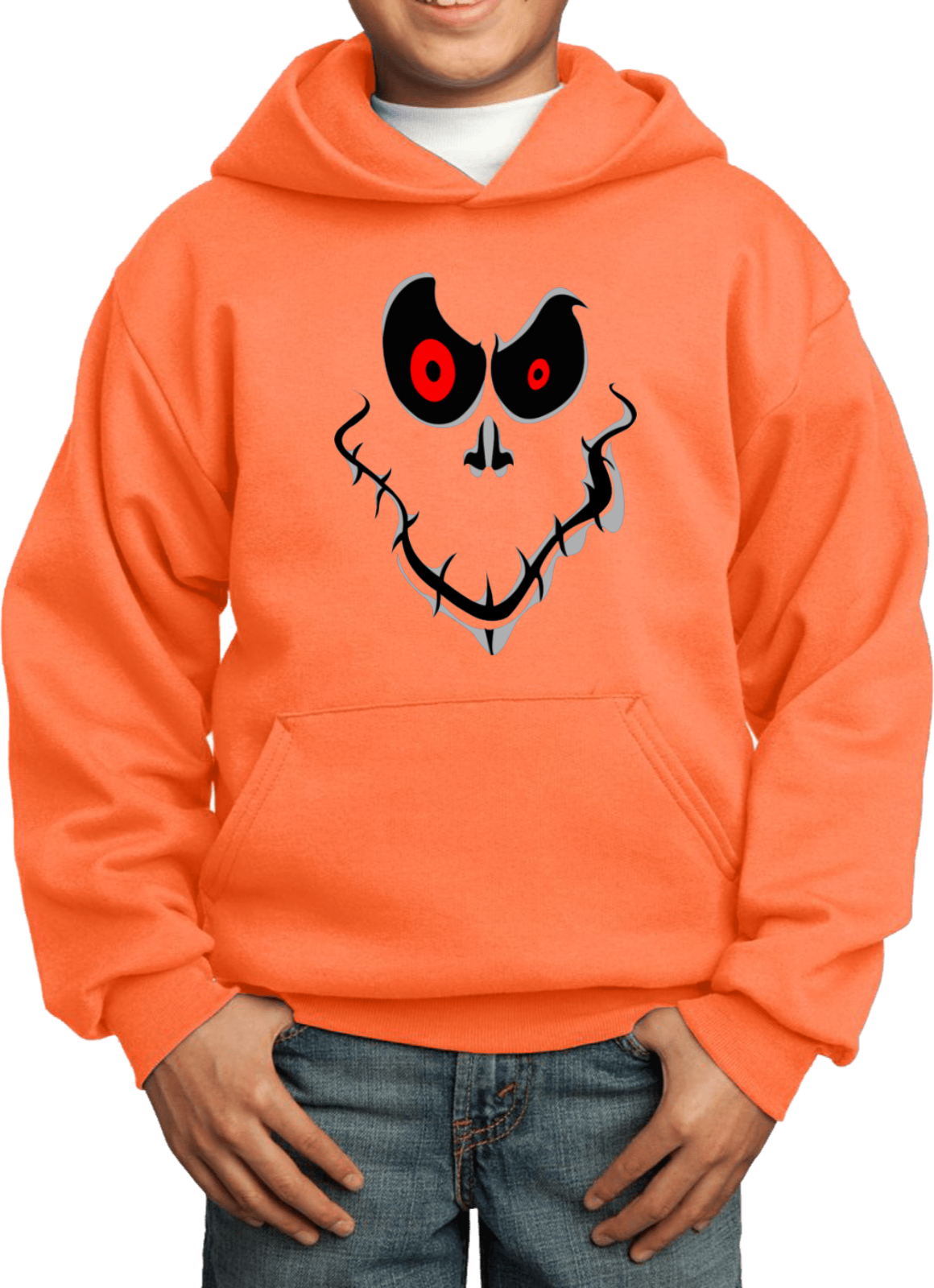 Kids Halloween Hoodie Ghost Face - Picture 8 of 12