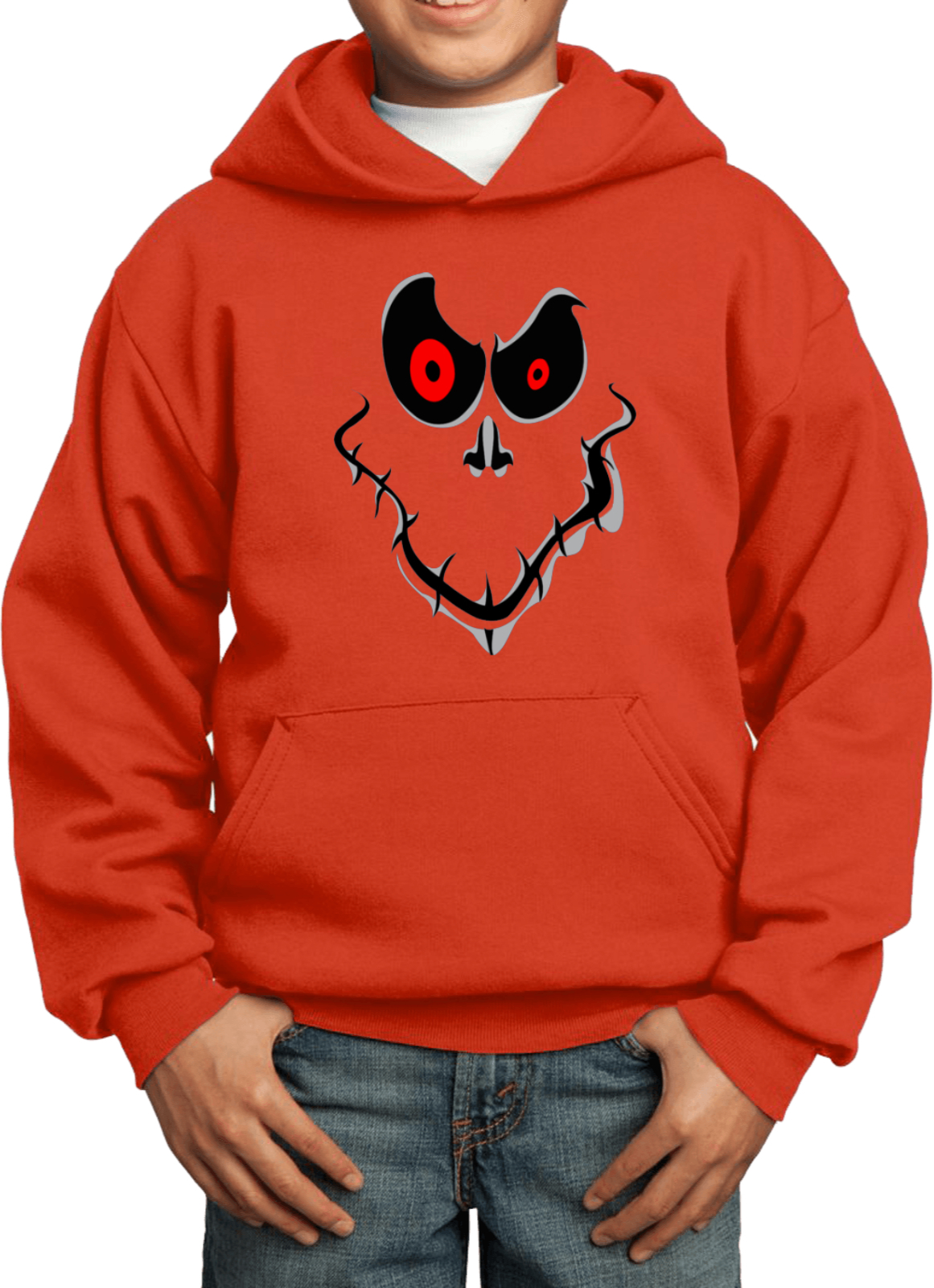 Kids Halloween Hoodie Ghost Face - Picture 9 of 12