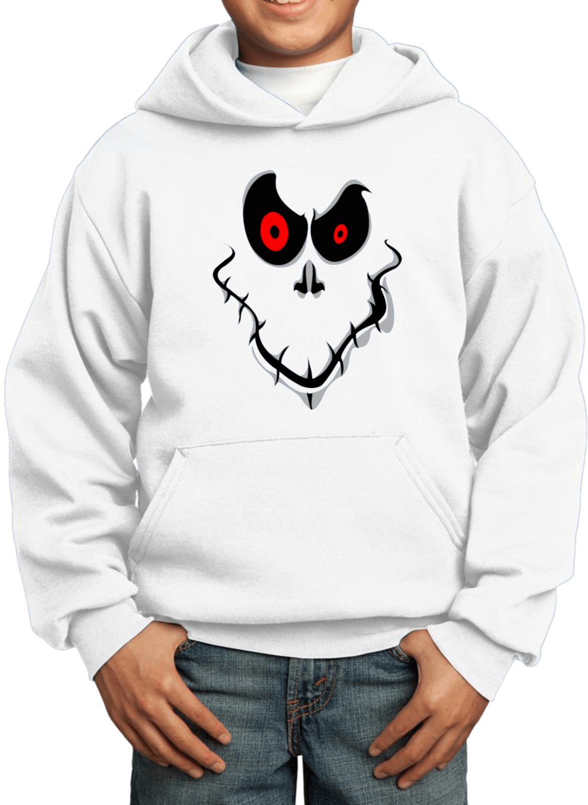 Kids Halloween Hoodie Ghost Face - Picture 12 of 12