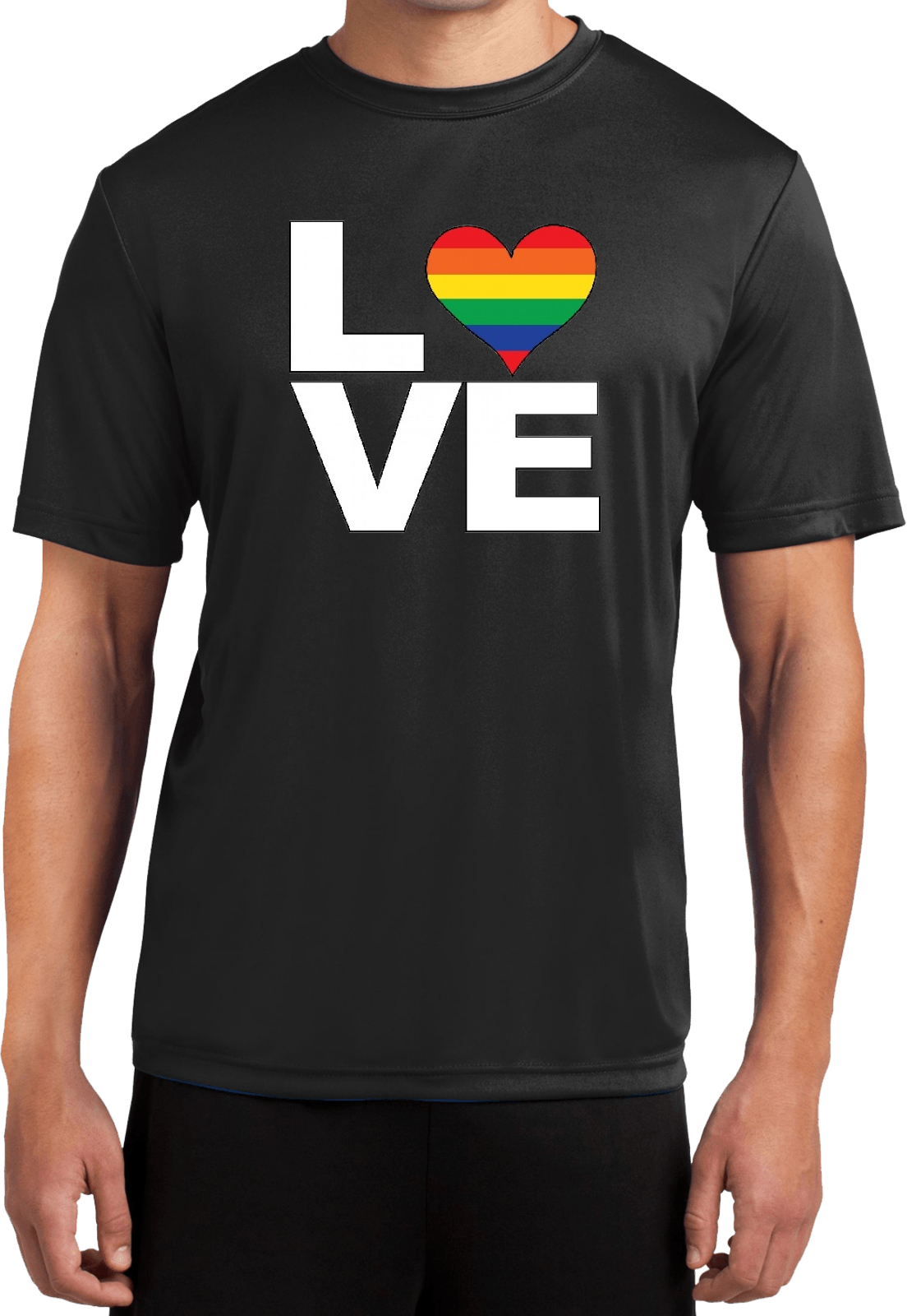 LGBT Moisture Wicking T-shirt Gay Pride Love