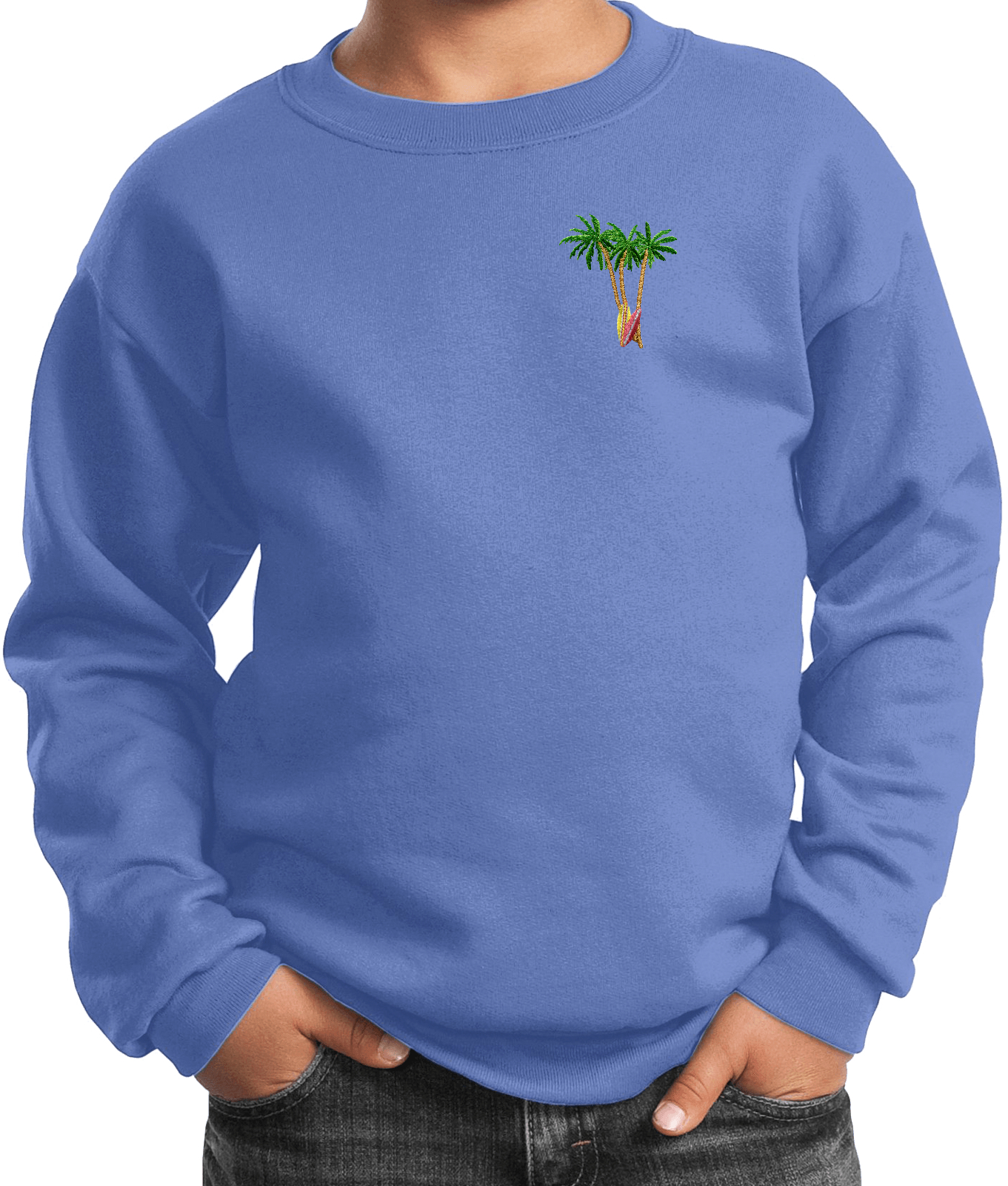 Buy Cool Shirts Palm Tree Patch Pocket Print Youth Kids Sweatshirt - Picture 5 of 19