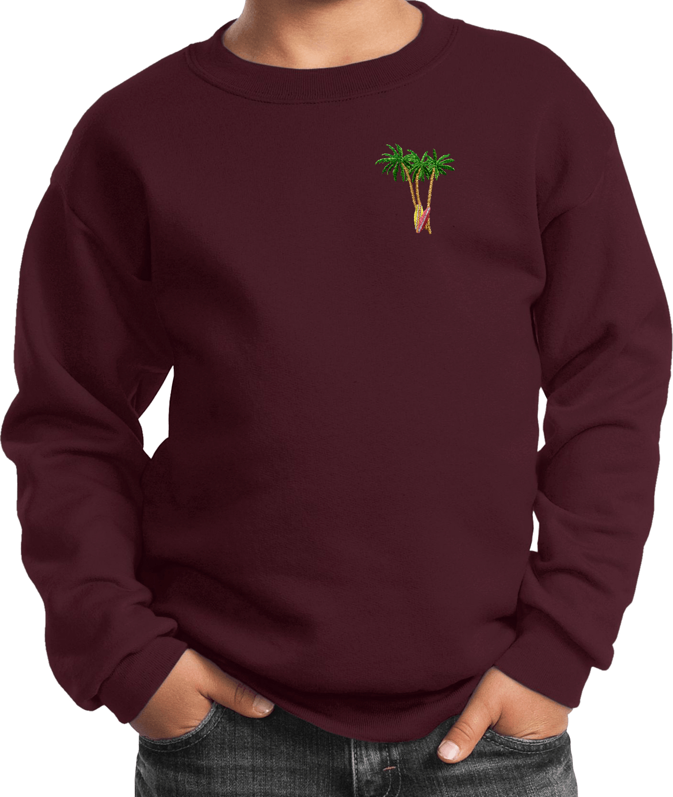 Buy Cool Shirts Palm Tree Patch Pocket Print Youth Kids Sweatshirt - Picture 7 of 19