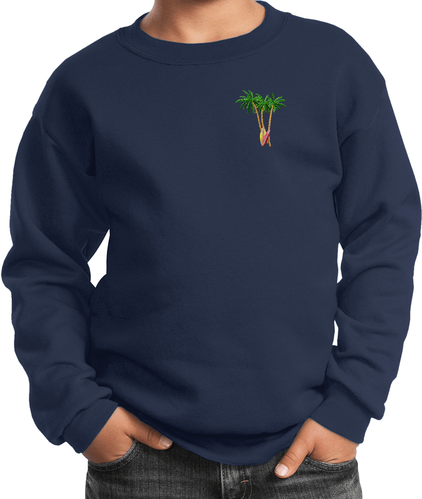 Buy Cool Shirts Palm Tree Patch Pocket Print Youth Kids Sweatshirt - Picture 8 of 19
