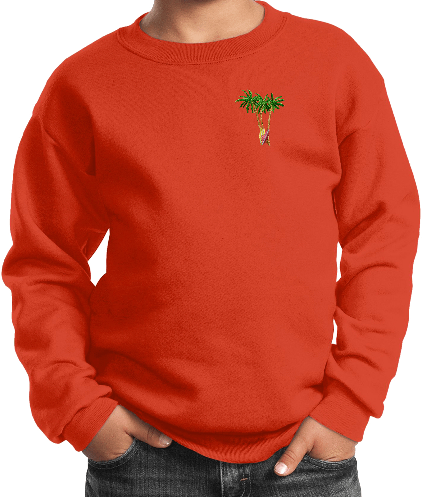 Buy Cool Shirts Palm Tree Patch Pocket Print Youth Kids Sweatshirt - Picture 13 of 19