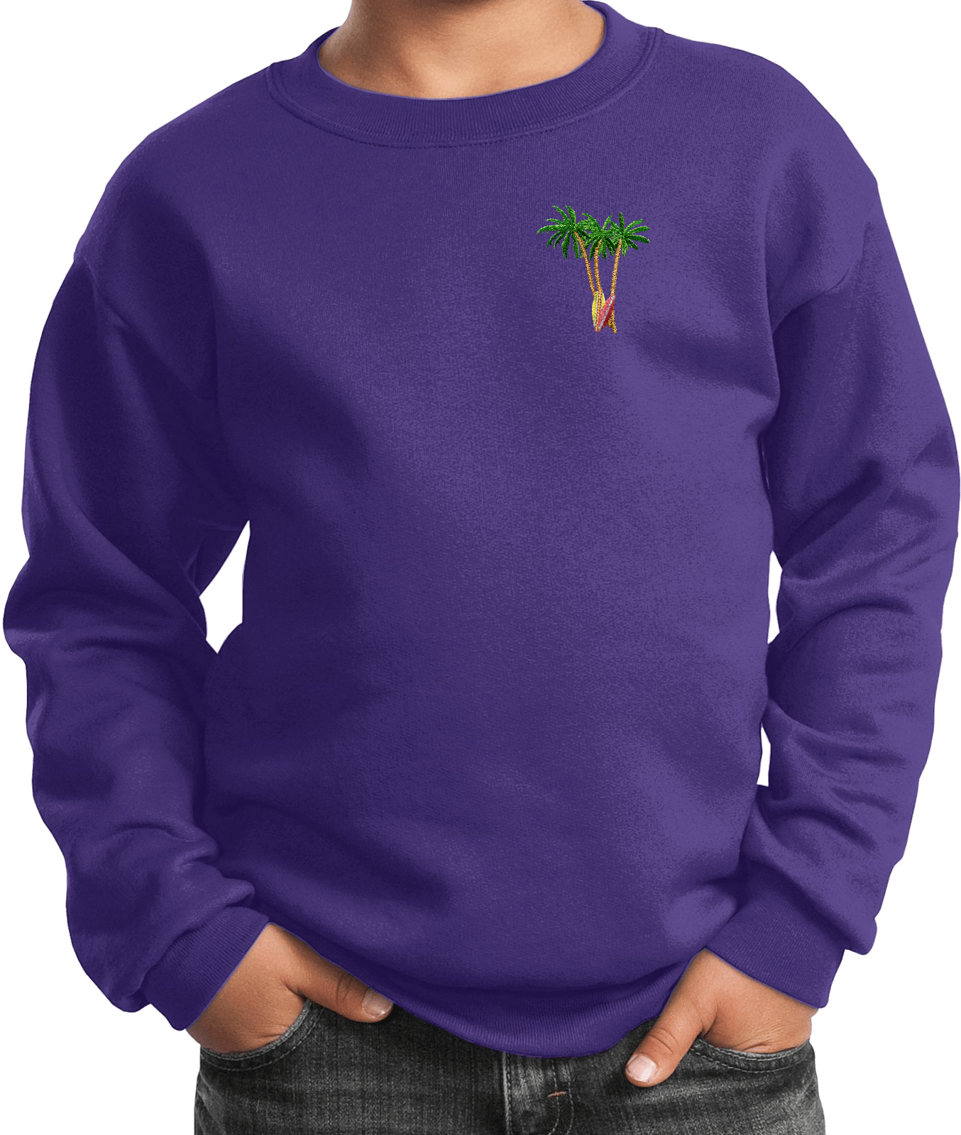Buy Cool Shirts Palm Tree Patch Pocket Print Youth Kids Sweatshirt - Picture 15 of 19