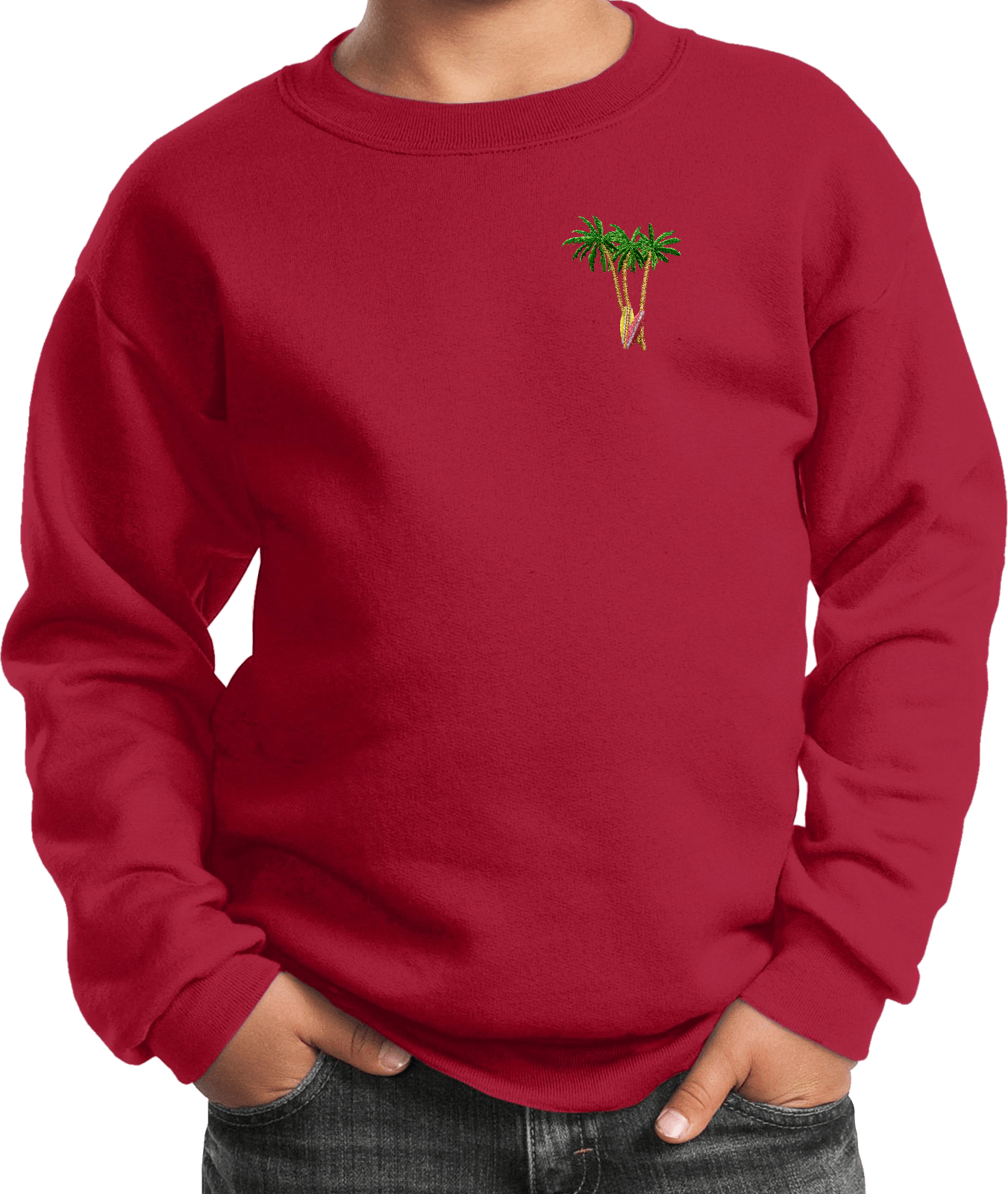 Buy Cool Shirts Palm Tree Patch Pocket Print Youth Kids Sweatshirt - Picture 16 of 19