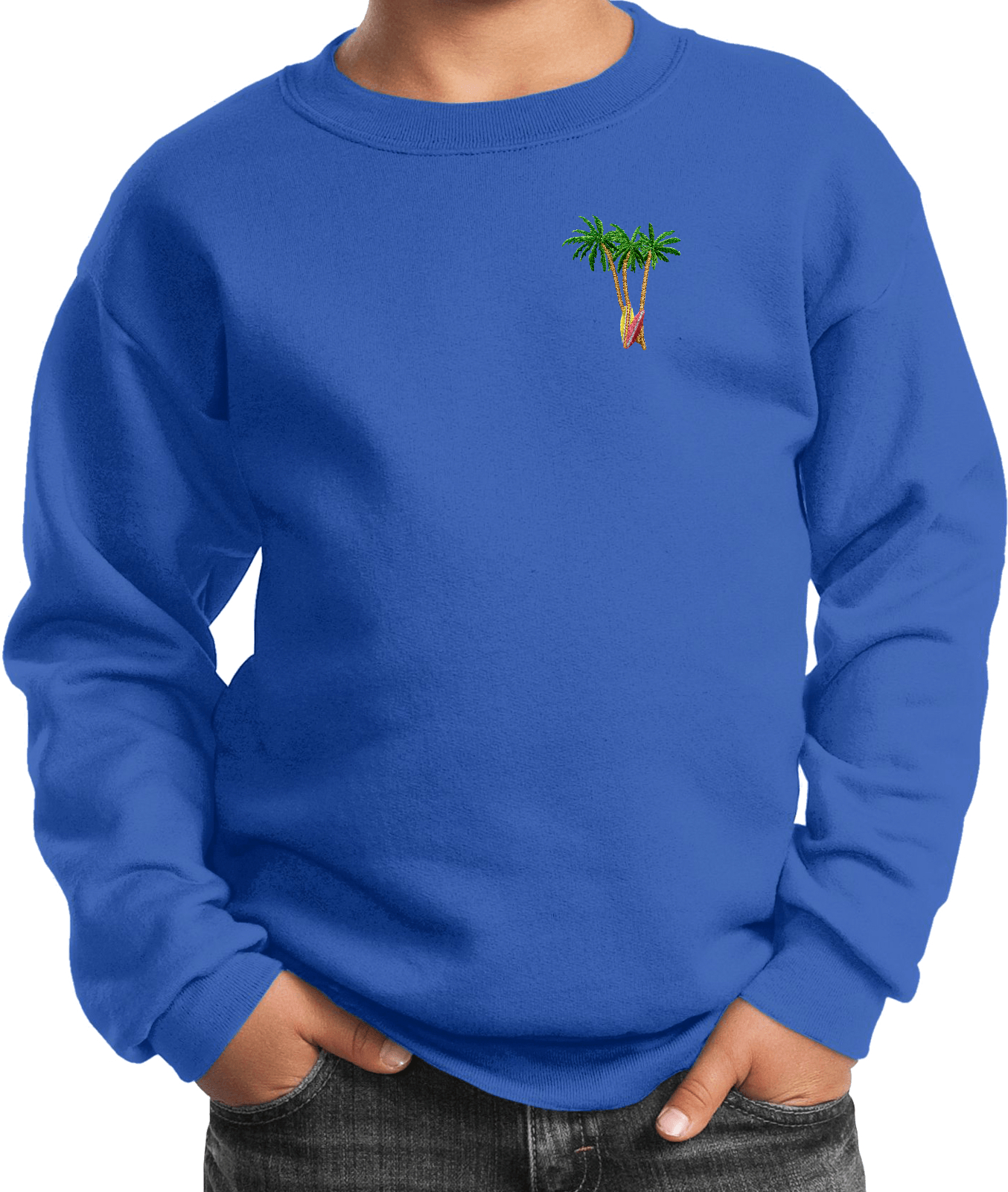 Buy Cool Shirts Palm Tree Patch Pocket Print Youth Kids Sweatshirt - Picture 17 of 19