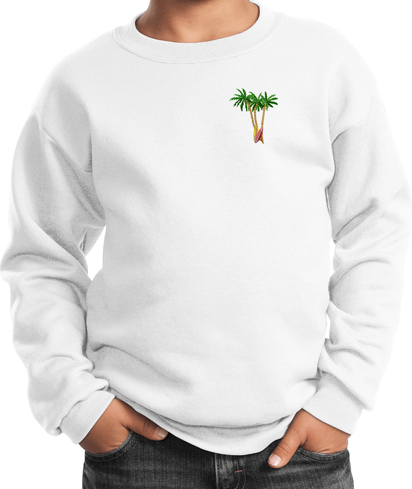 Buy Cool Shirts Palm Tree Patch Pocket Print Youth Kids Sweatshirt - Picture 19 of 19
