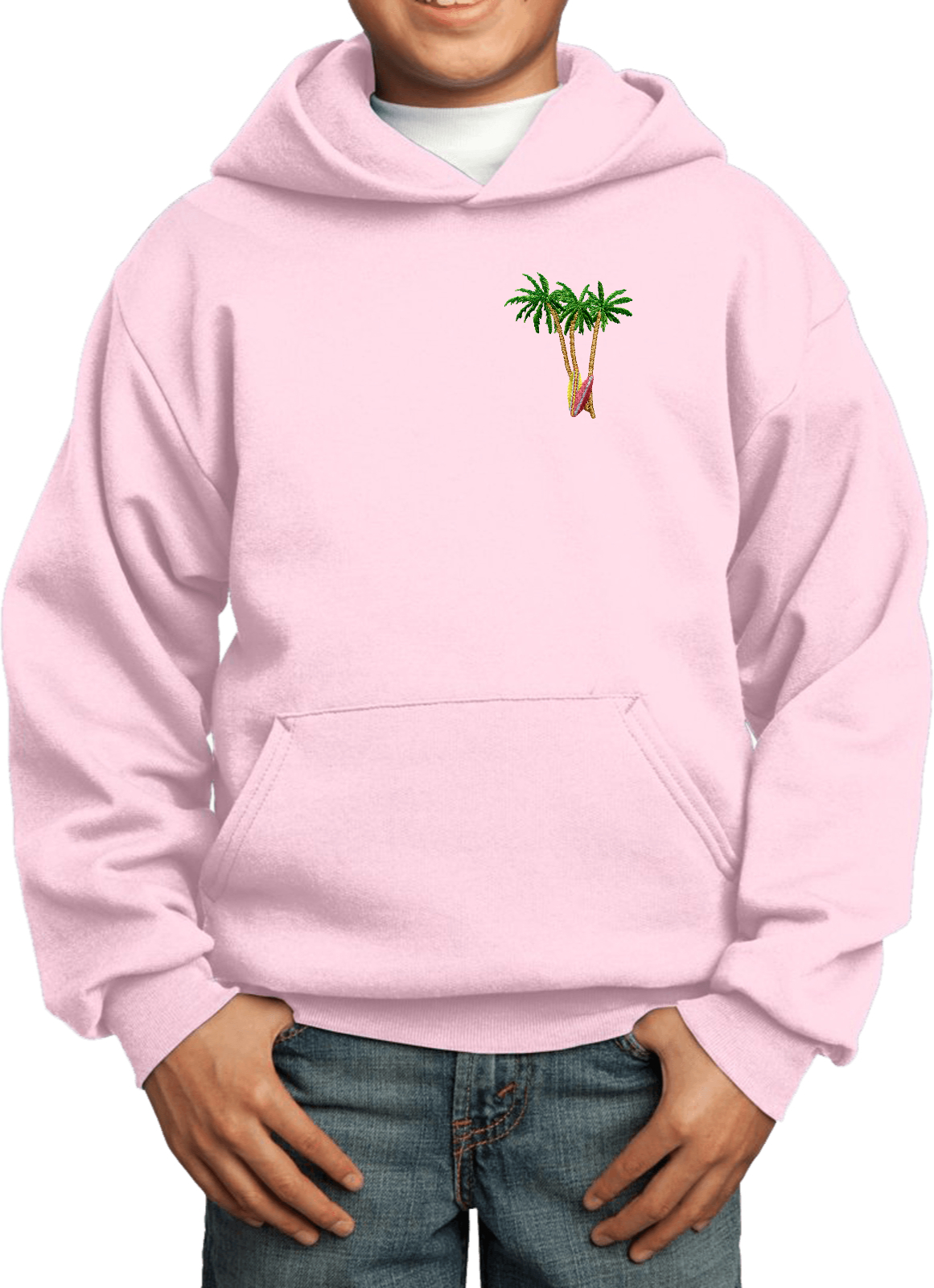 Buy Cool Shirts Palm Tree Patch Pocket Print Youth Kids Hoodie - Picture 15 of 20