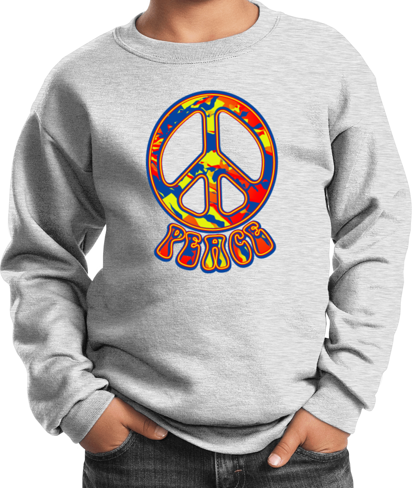 Buy Cool Shirts Funky Peace Sign Kids Sweatshirt - Picture 2 of 16
