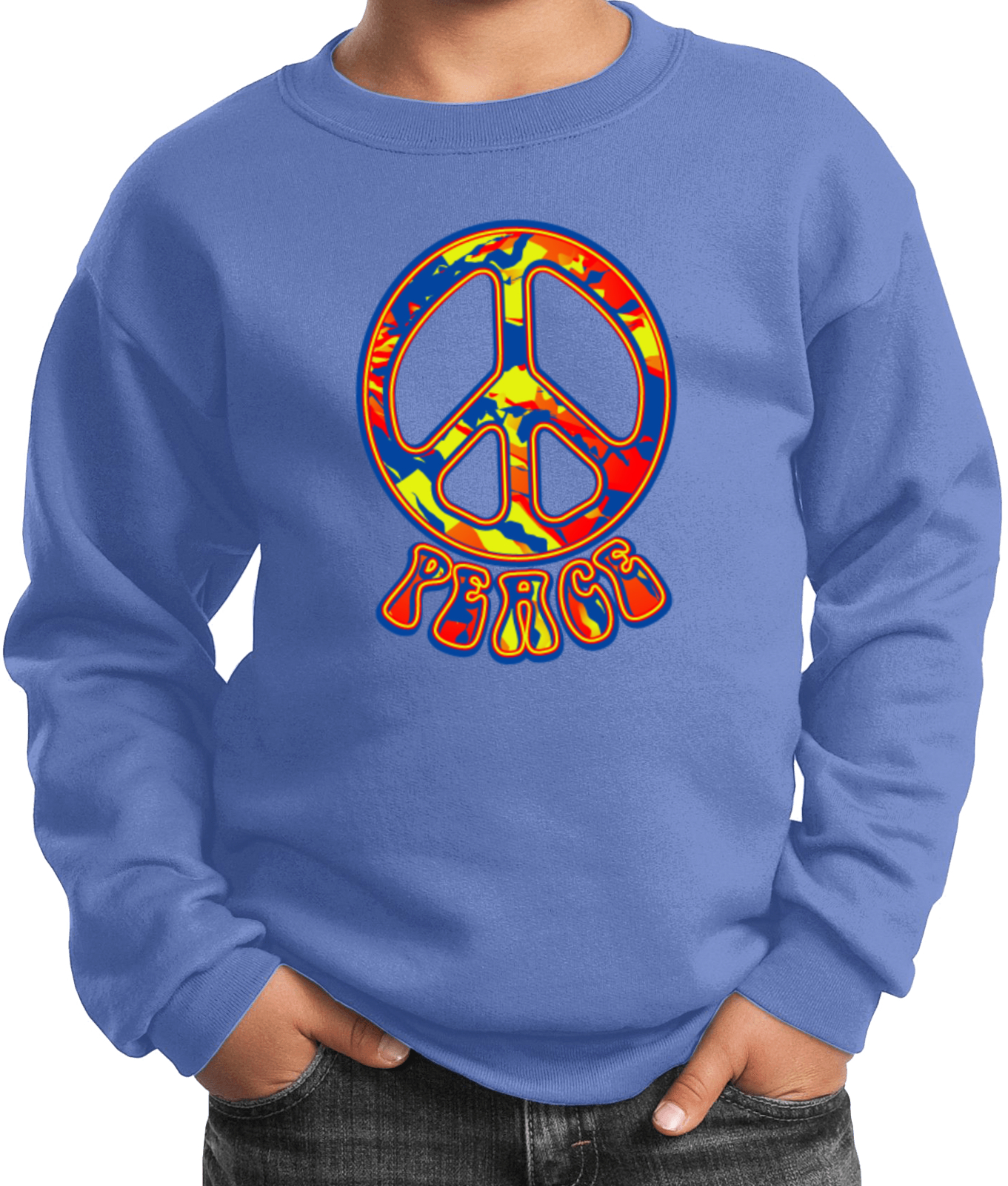 Buy Cool Shirts Funky Peace Sign Kids Sweatshirt - Picture 5 of 16