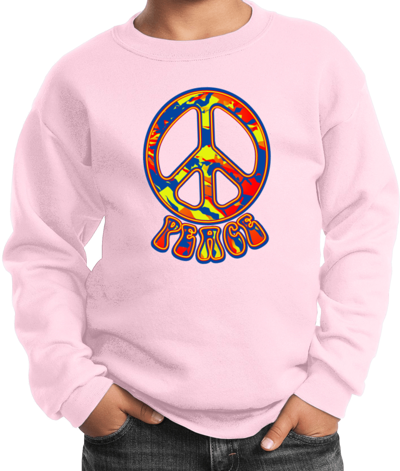 Buy Cool Shirts Funky Peace Sign Kids Sweatshirt - Picture 11 of 16