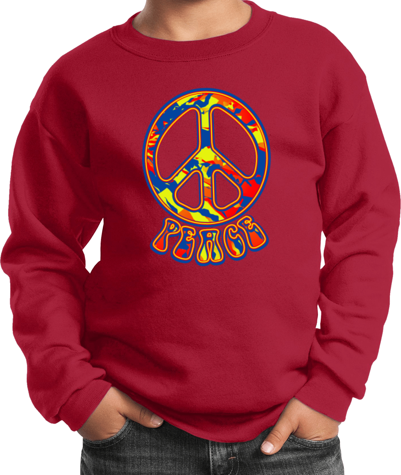 Buy Cool Shirts Funky Peace Sign Kids Sweatshirt - Picture 13 of 16