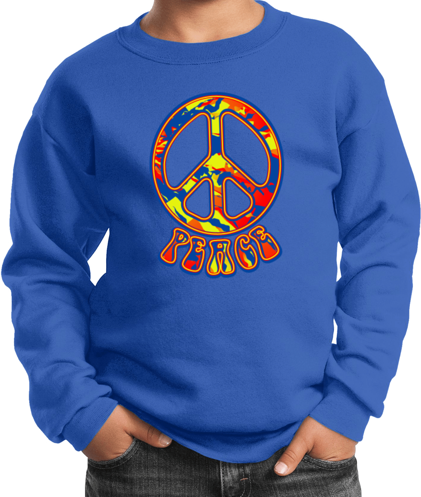 Buy Cool Shirts Funky Peace Sign Kids Sweatshirt - Picture 14 of 16