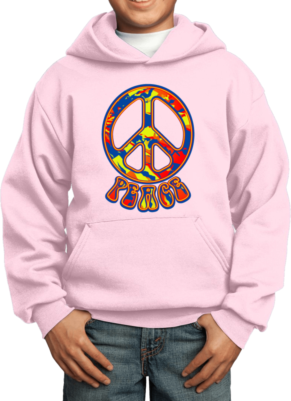 Buy Cool Shirts Funky Peace Sign Kids Hoodie - Picture 10 of 15