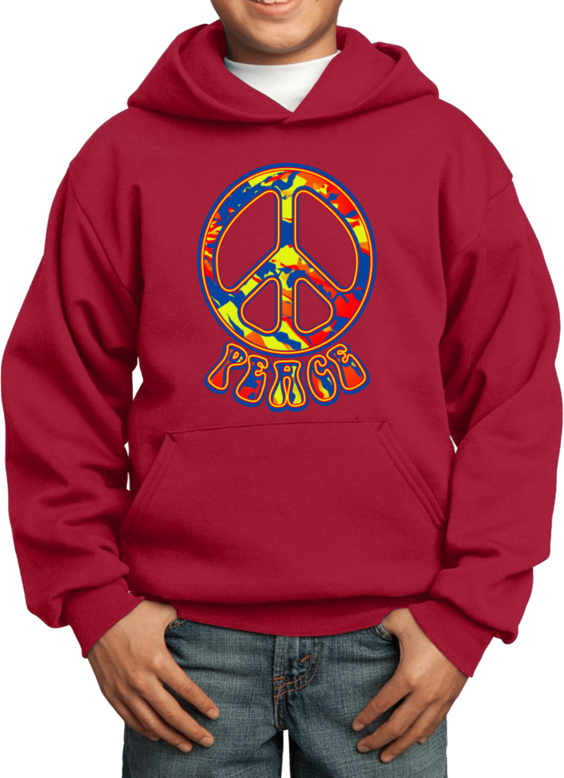 Buy Cool Shirts Funky Peace Sign Kids Hoodie - Picture 12 of 15