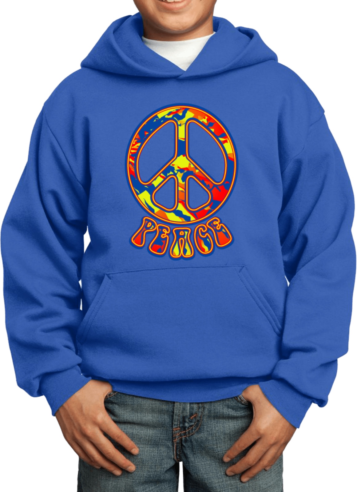 Buy Cool Shirts Funky Peace Sign Kids Hoodie - Picture 13 of 15