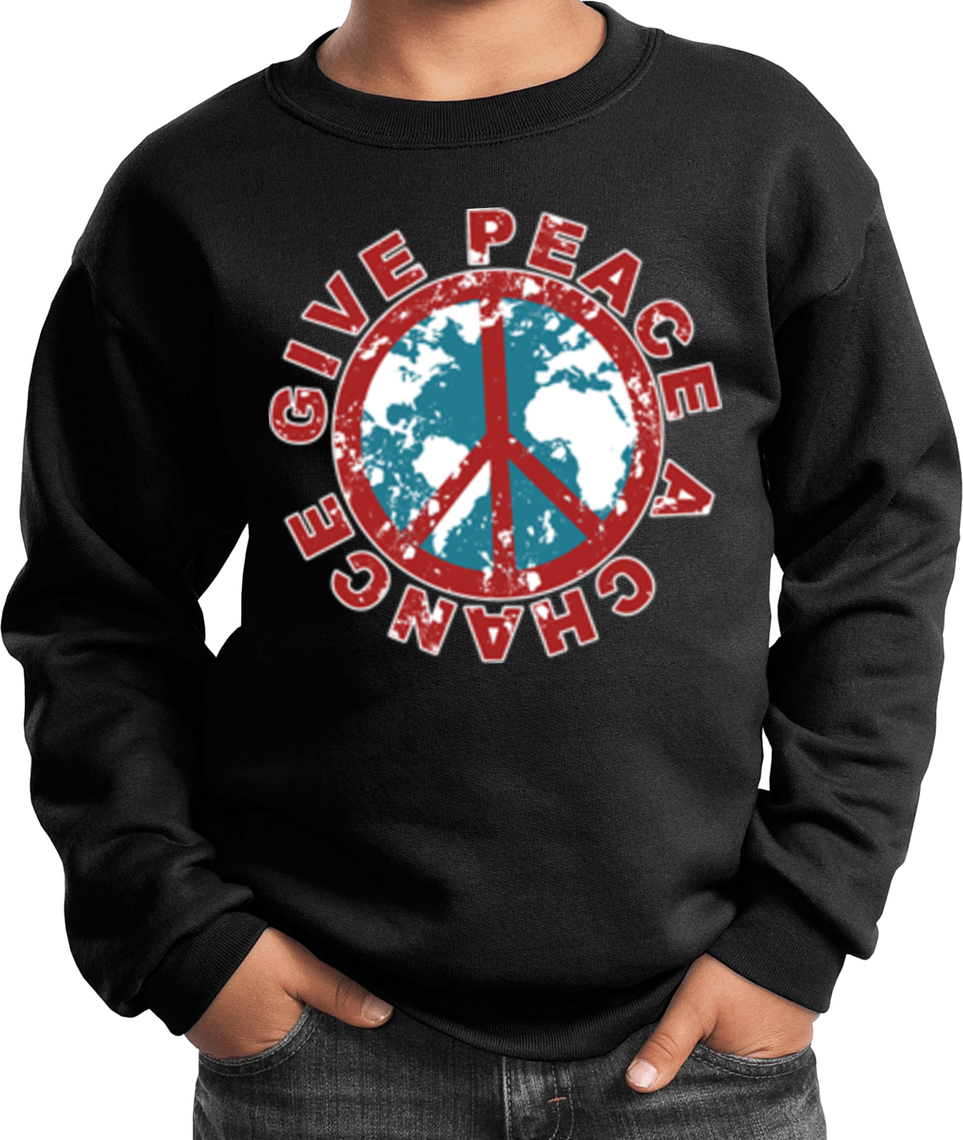 Buy Cool Shirts Kids Peace Sweatshirt Give Peace a Chance - Picture 4 of 13
