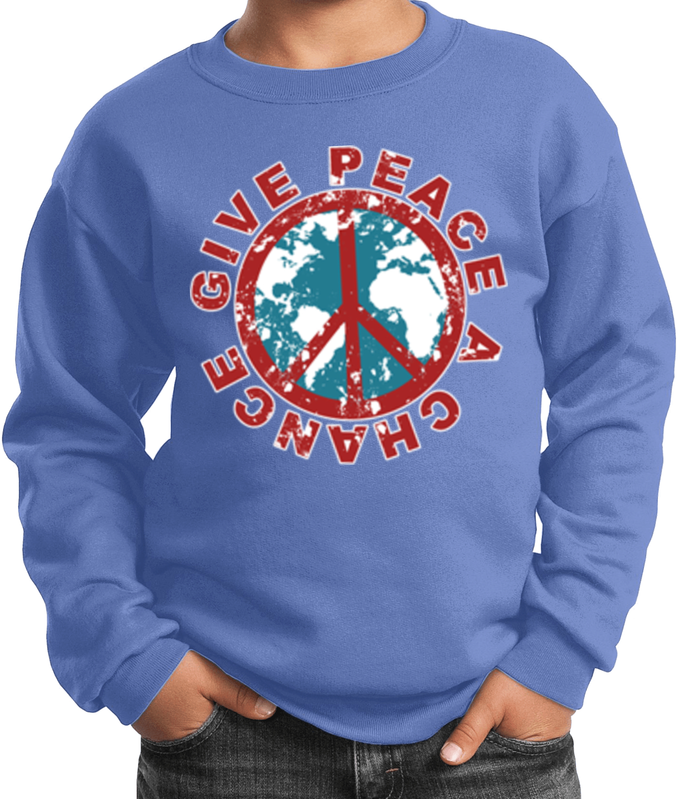 Buy Cool Shirts Kids Peace Sweatshirt Give Peace a Chance - Picture 5 of 13