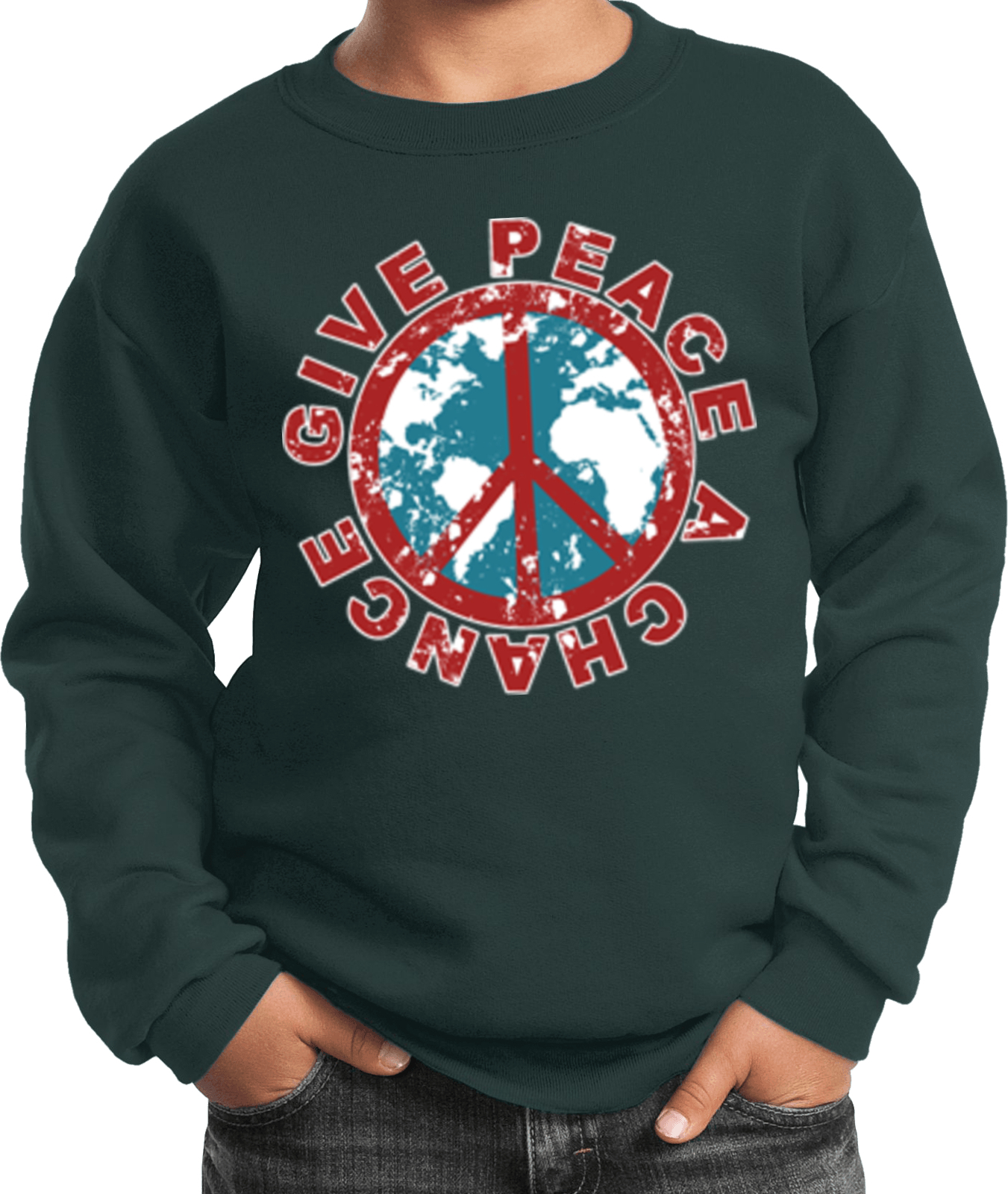 Buy Cool Shirts Kids Peace Sweatshirt Give Peace a Chance - Picture 7 of 13