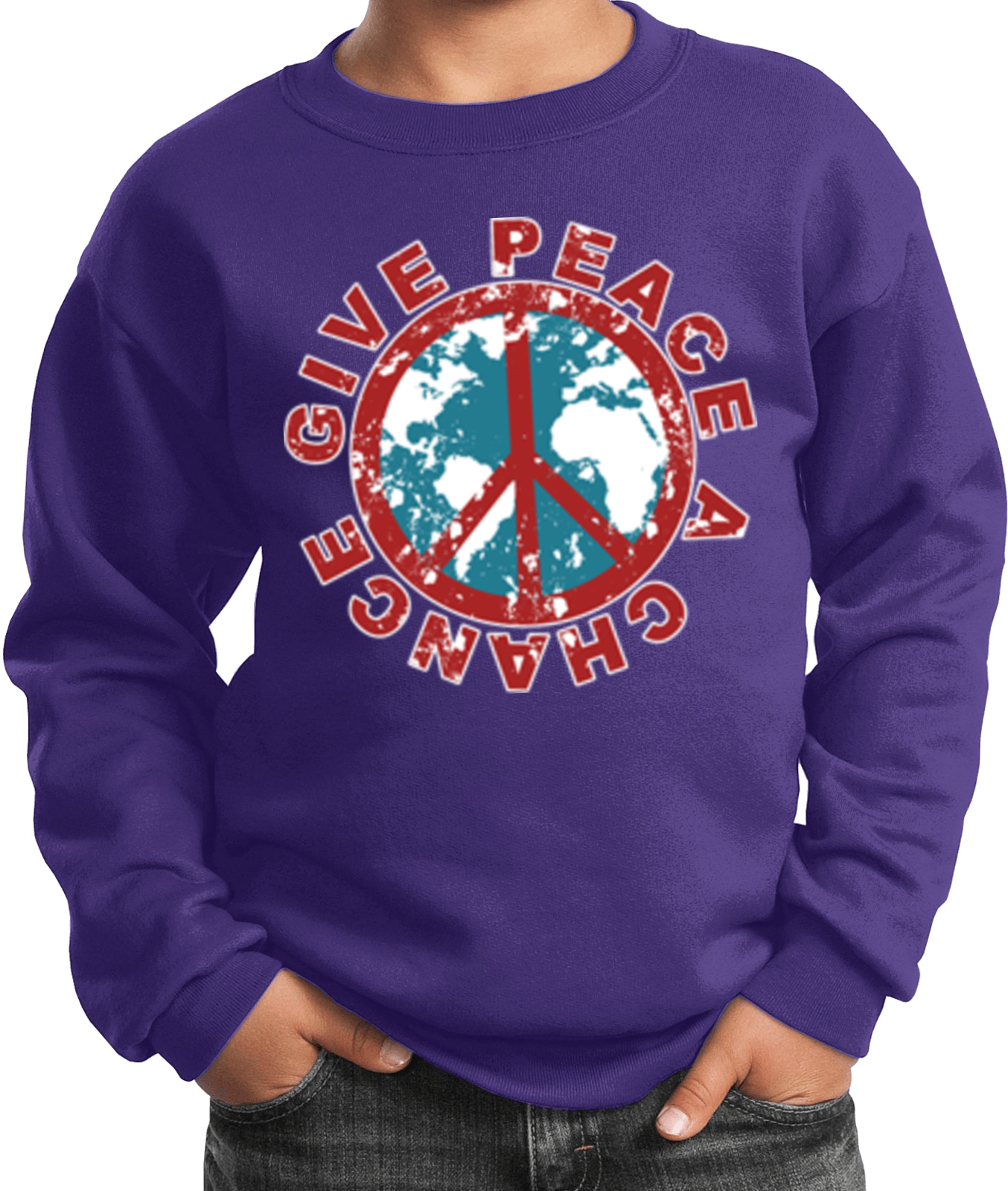 Buy Cool Shirts Kids Peace Sweatshirt Give Peace a Chance - Picture 11 of 13
