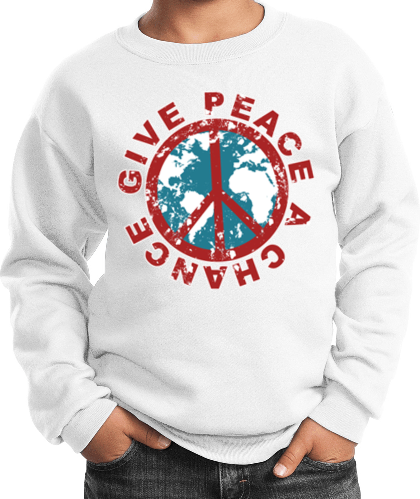 Buy Cool Shirts Kids Peace Sweatshirt Give Peace a Chance - Picture 13 of 13