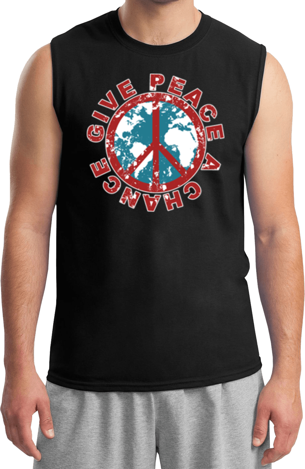 Buy Cool Shirts Peace T-shirt Give Peace a Chance Muscle Tee