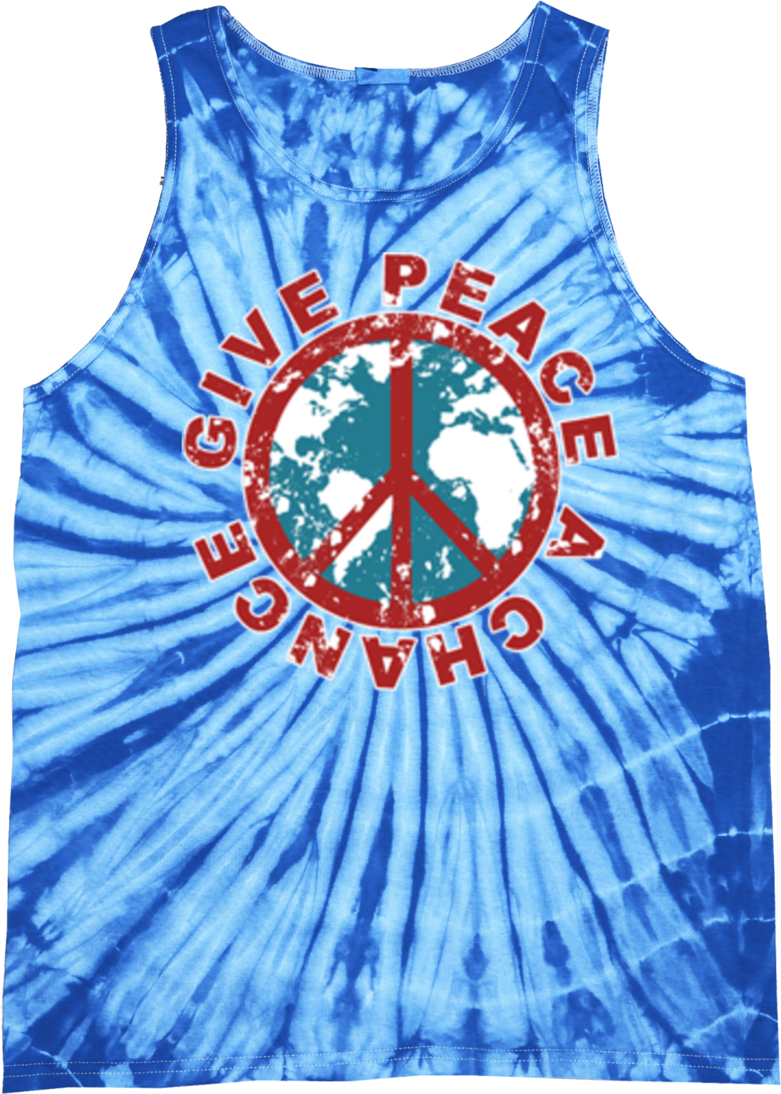 Buy Cool Shirts Peace Tank Top Give Peace a Chance Tie Dye Tanktop